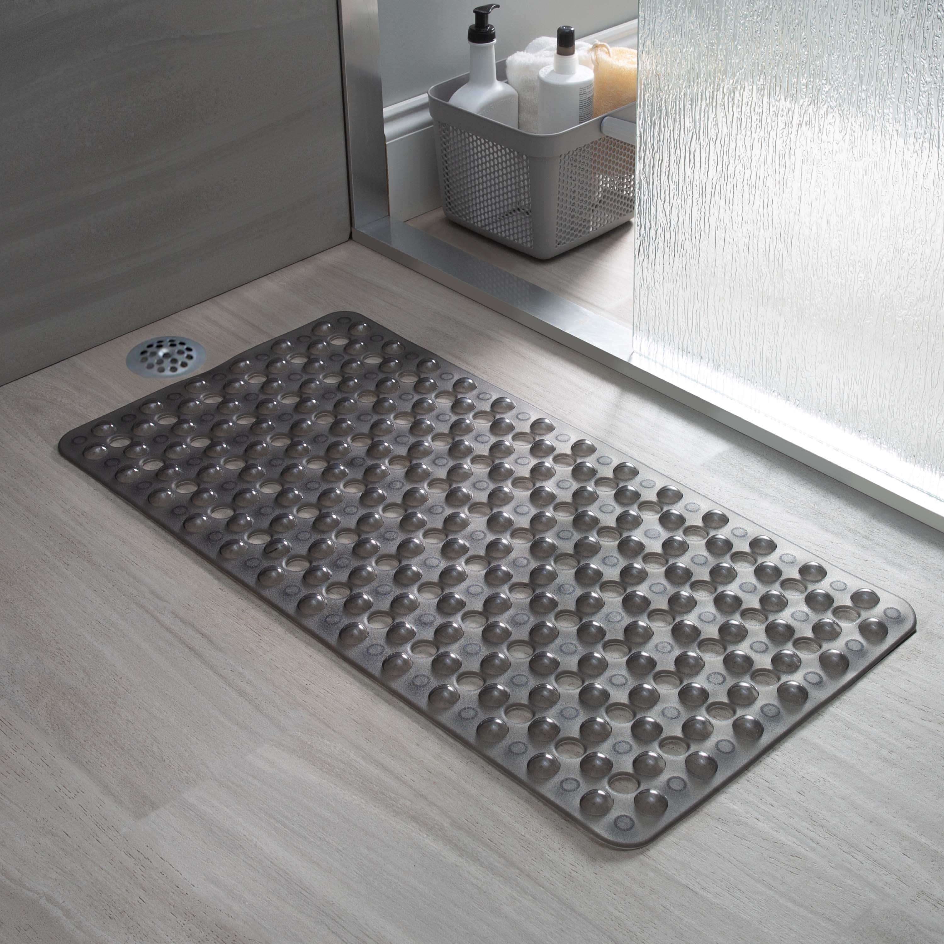 Smoke Non-Slip Bubble Texture Bath Mat