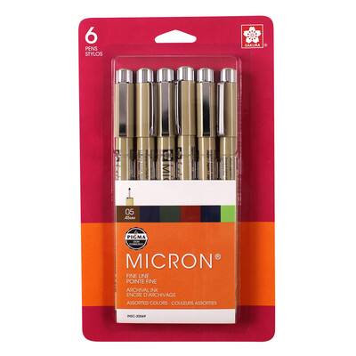 Pigma® Micron™ 05 Fine Line Pen 6 Earth Colors Set | Michaels