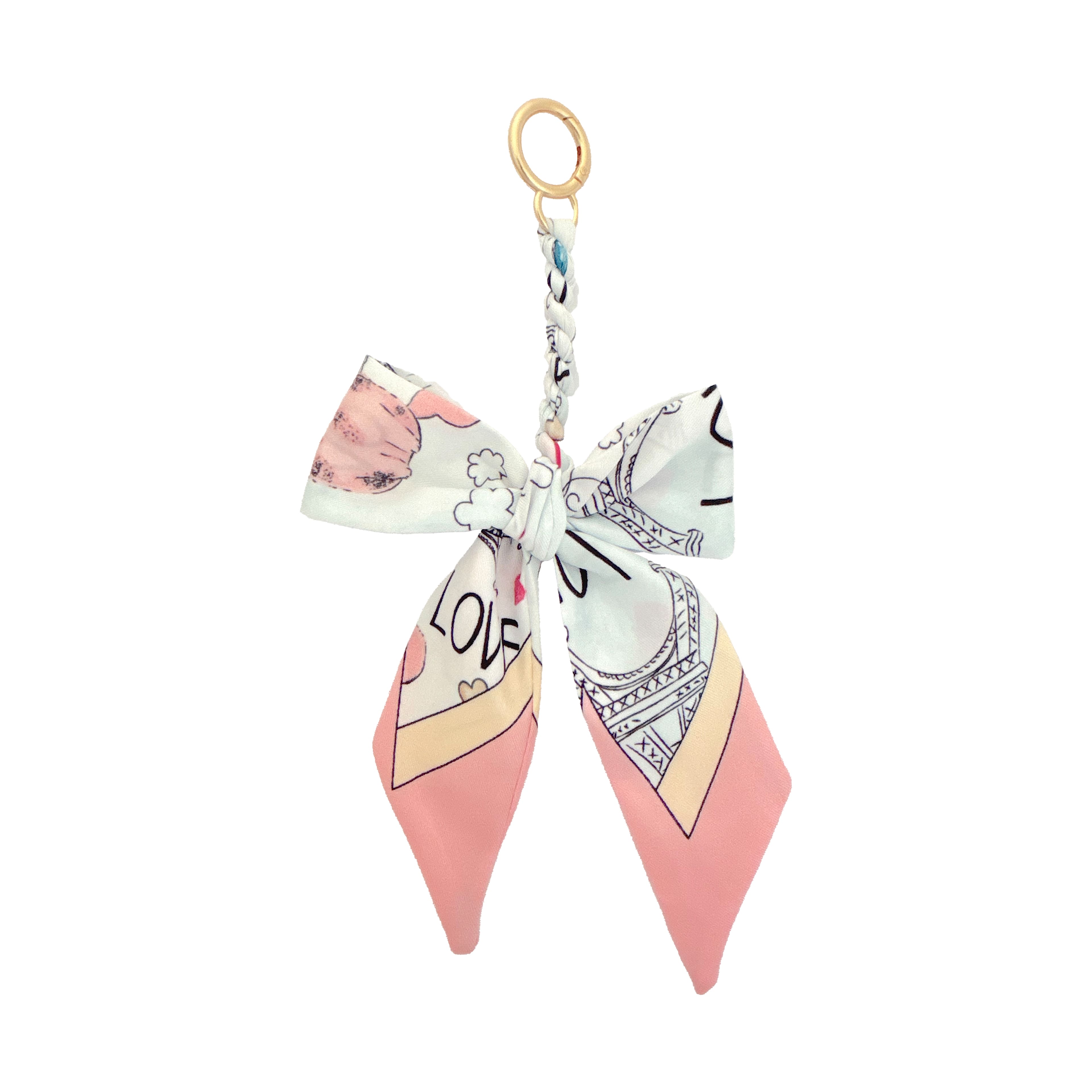 Blue Moon Studio&#x2122; Pink Paris Love Bow Bag Charm