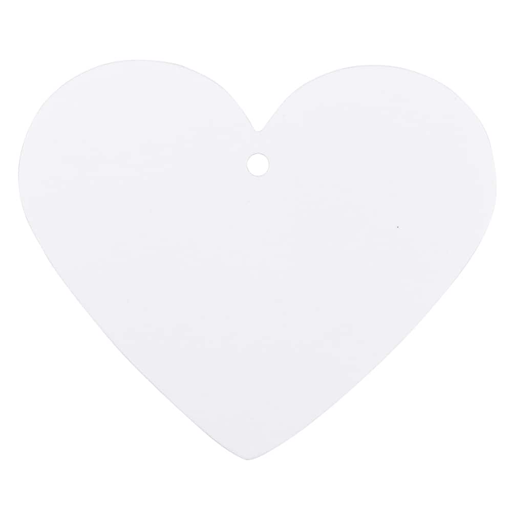 JAM Paper White Large Heart Gift Tags, 10ct.