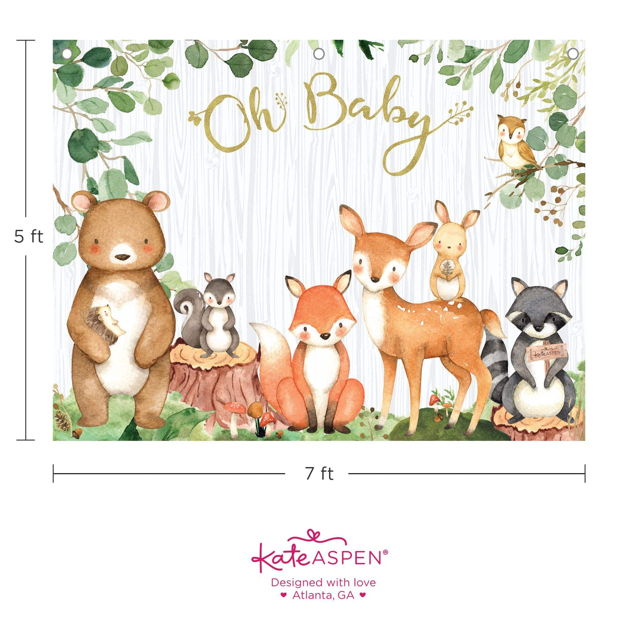 Kate Aspen&#xAE; Woodland Baby&#xA0;Shower Photo Backdrop