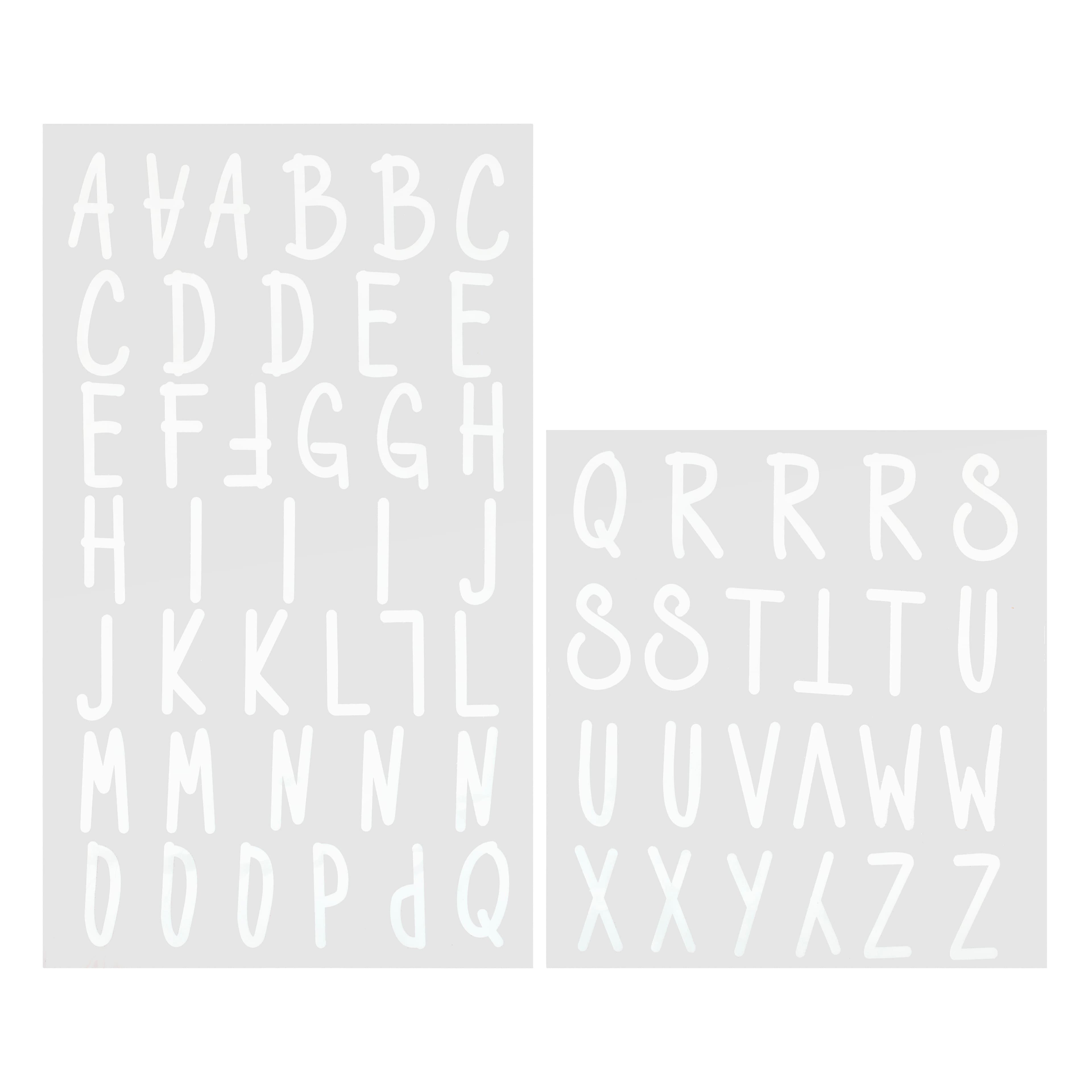 White Fun Font Alphabet Iron-On Transfers by Make Market®