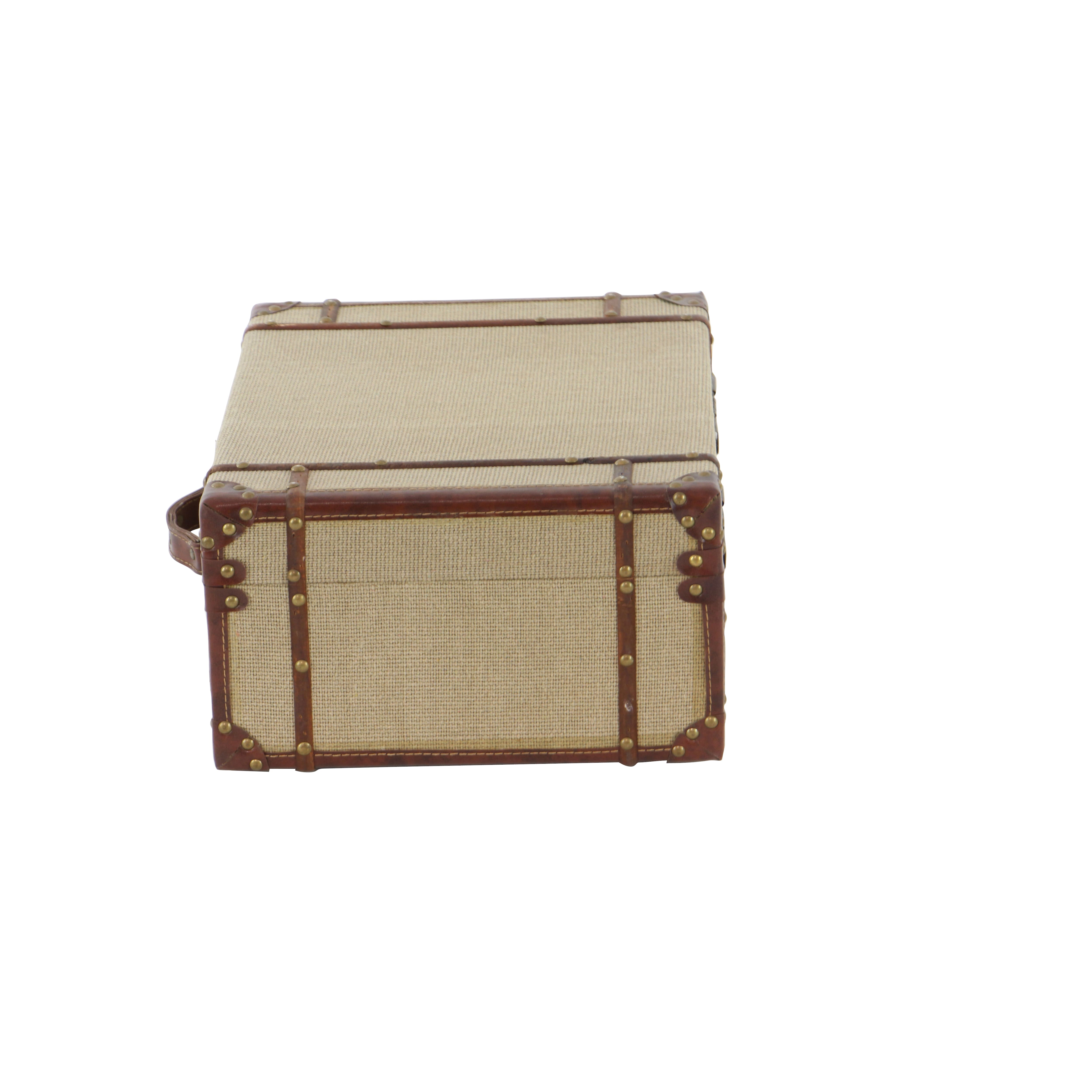 Beige Wood Vintage Trunk Set