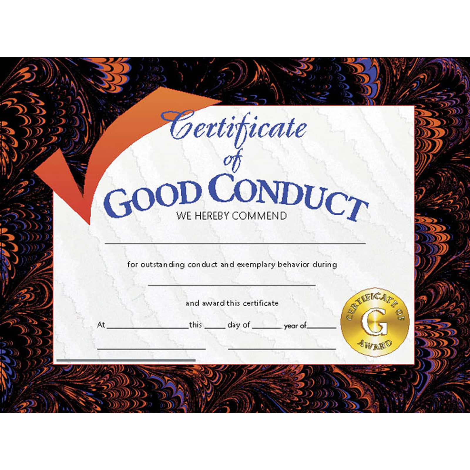 Hayes&#xAE; Certificate of Good Conduct, 6 Packs of 30