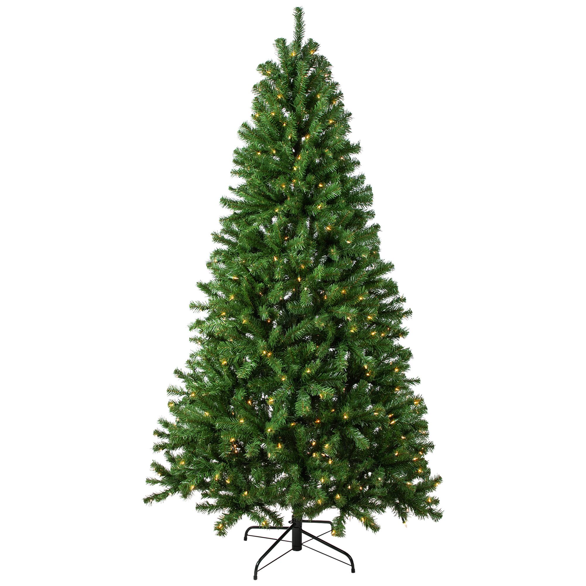 7ft. Pre-Lit Full Pendleton Spruce Artificial Christmas Tree, Clear Lights