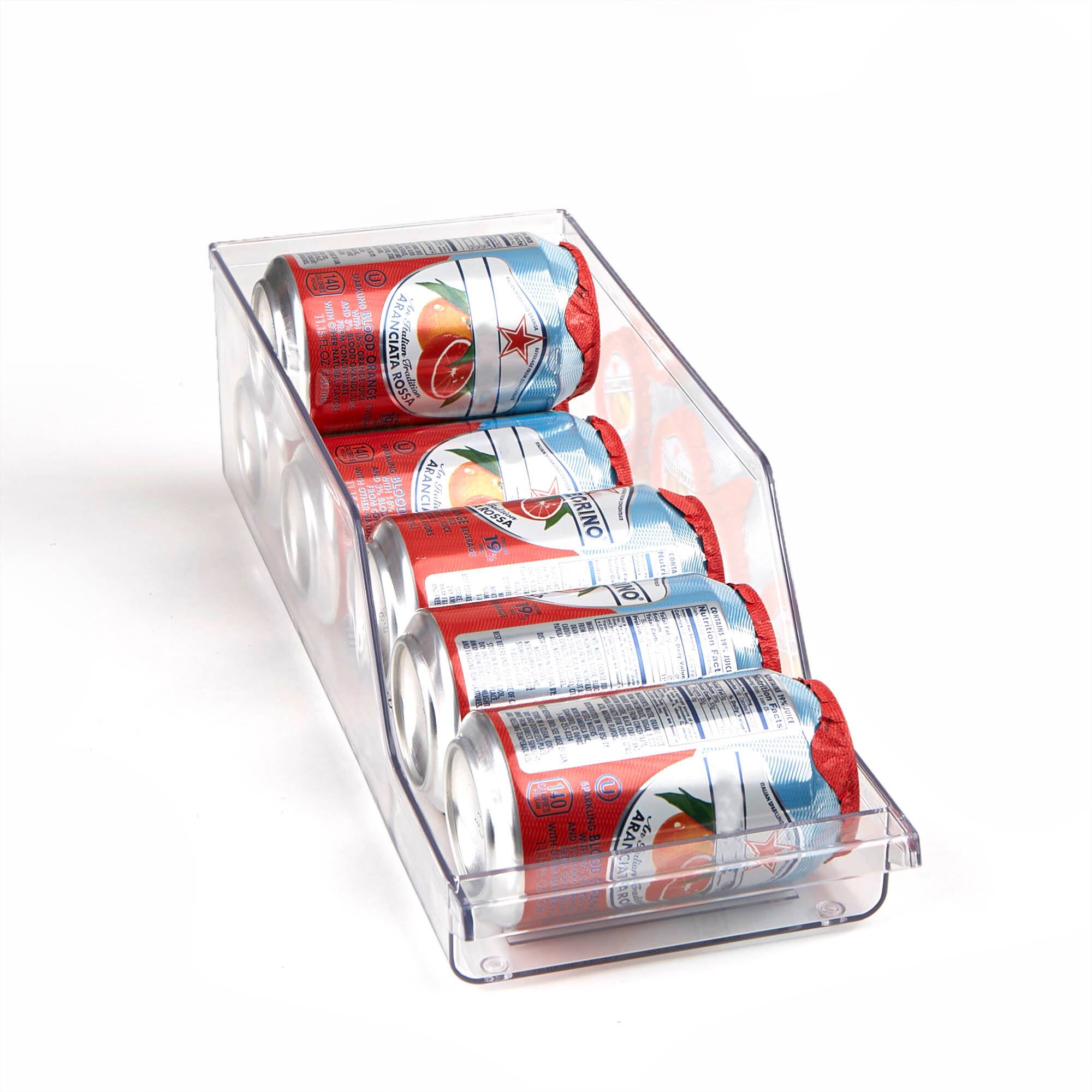 Mind Reader Clear Acrylic Stackable Pop Soda Can Dispenser Bin
