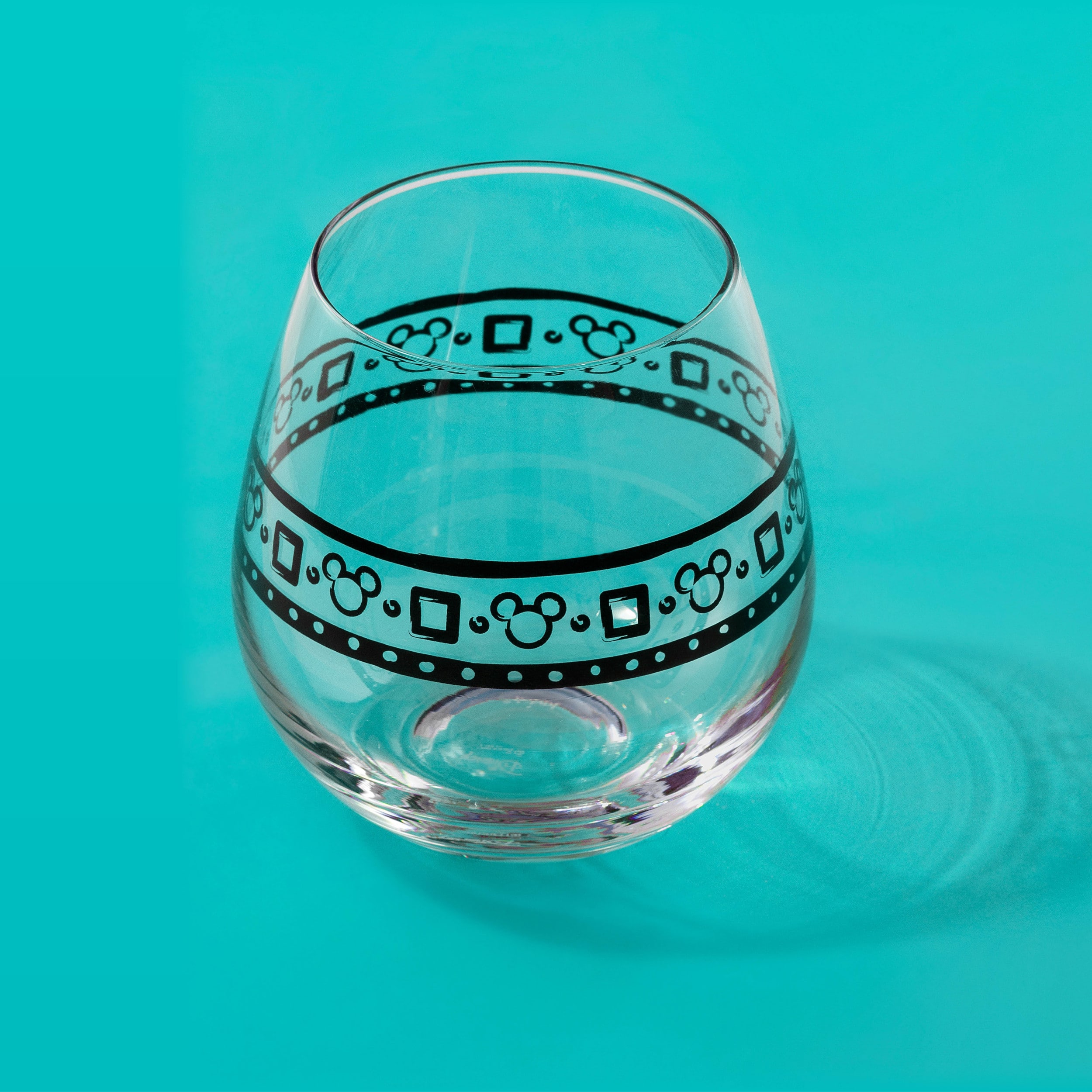 JoyJolt® Disney® 15oz. Geo Picnic Mickey Mouse Stemless Wine Glass Set, 4ct.