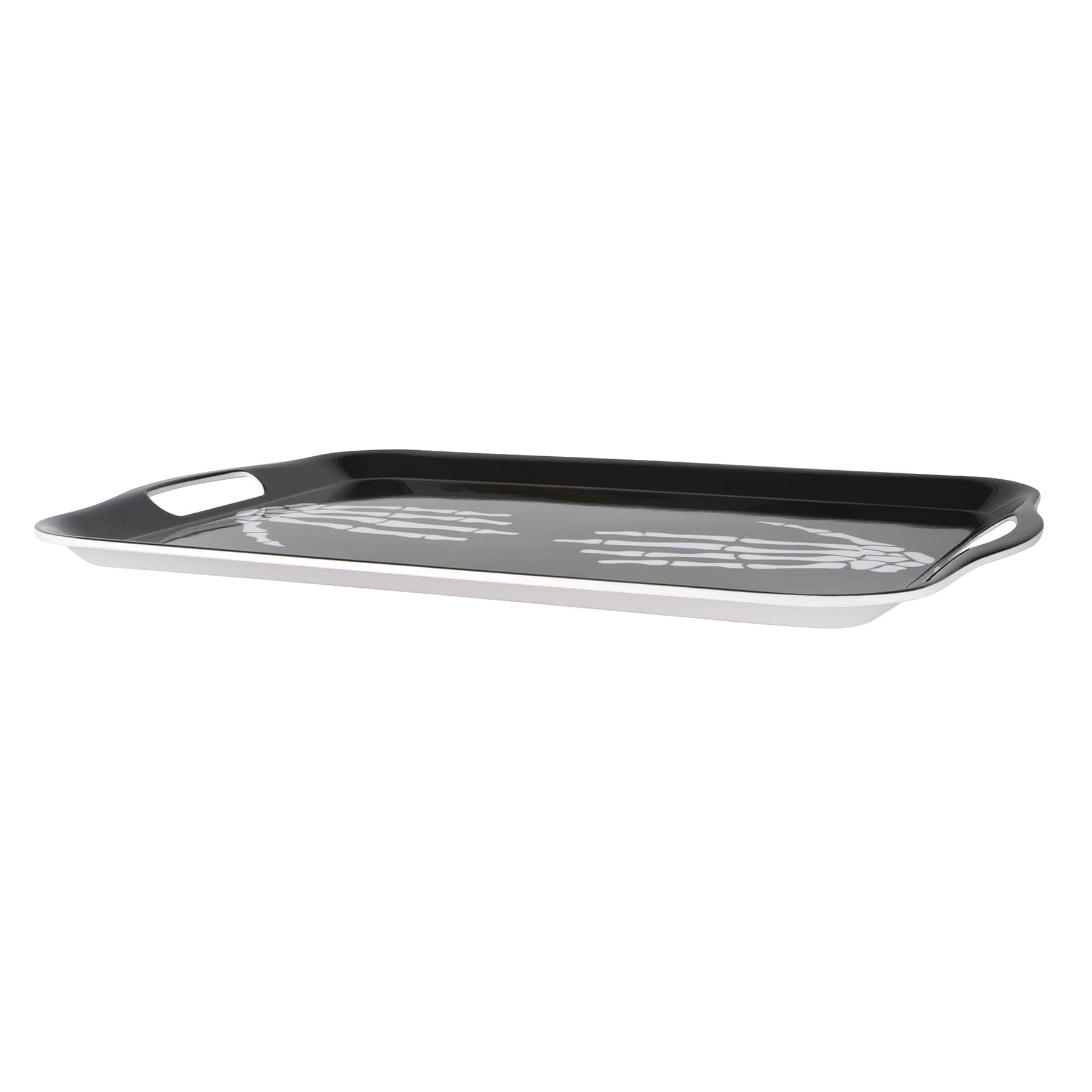 Black Skeleton Hands Melamine Tray by Celebrate It&#x2122;