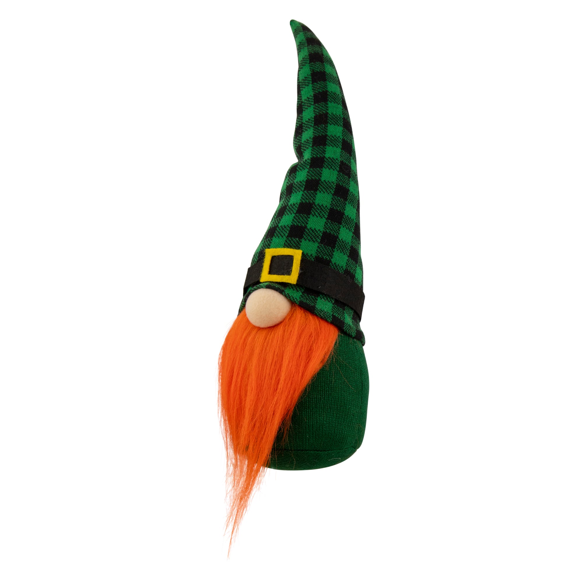 13&#x22; Green and Black Plaid St. Patrick&#x27;s Day Leprechaun Gnome