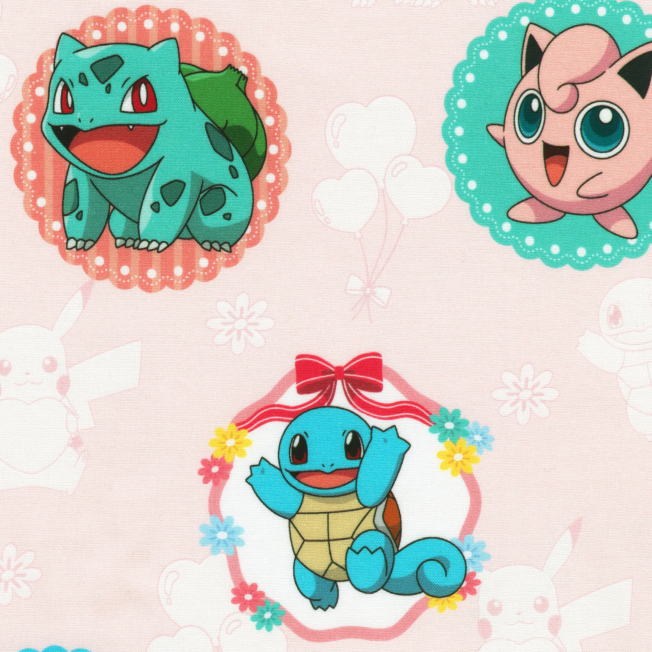 Pok&#xE9;mon&#x2122; Lovely Pink Character Print Cotton Fabric