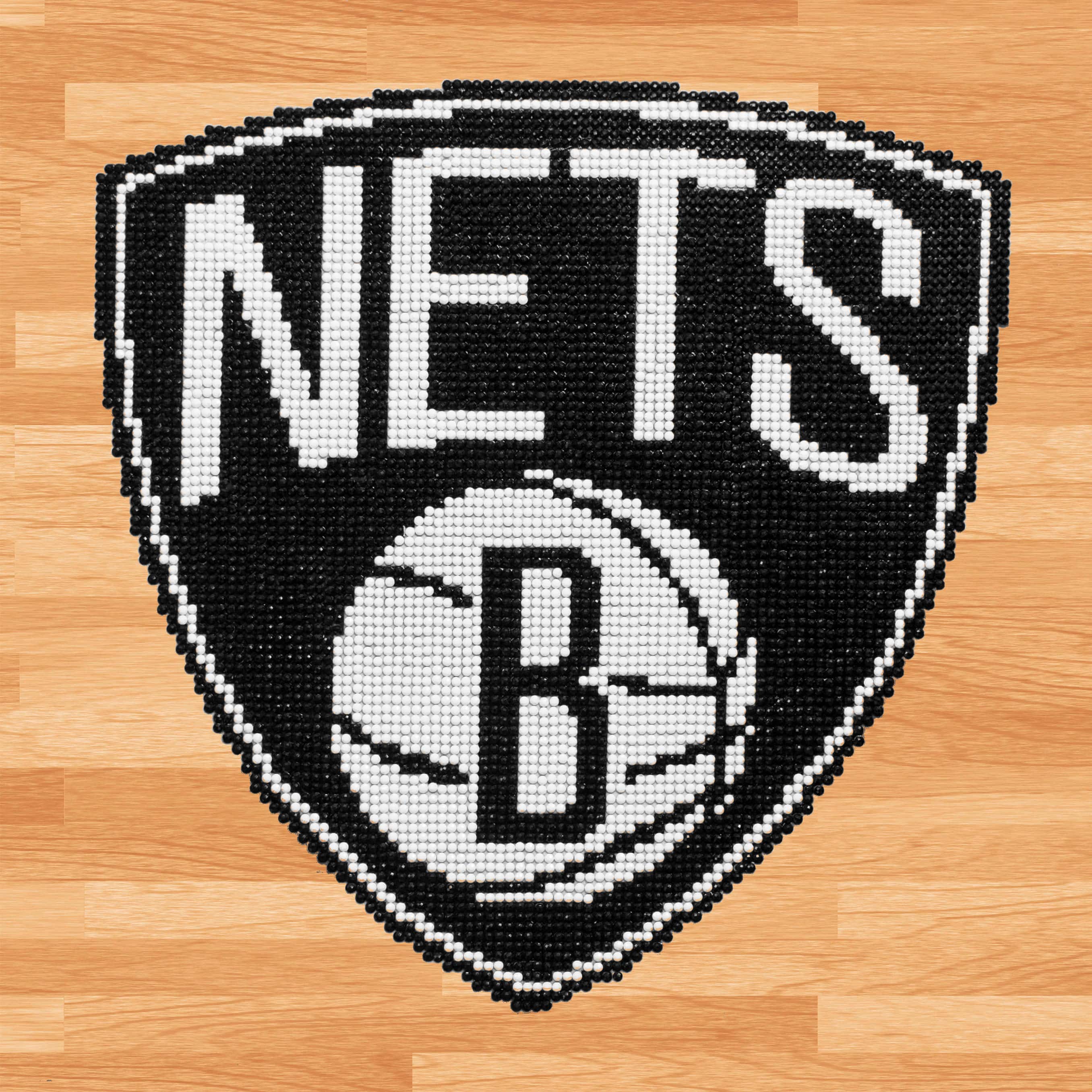 Camelot&#xAE; Dots Intermediate NBA Brooklyn Nets Diamond Painting Kit