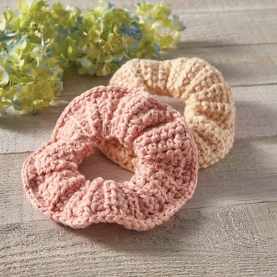 Loops & Threads® Crème Cotton™ Crochet Scrunchie | | Michaels