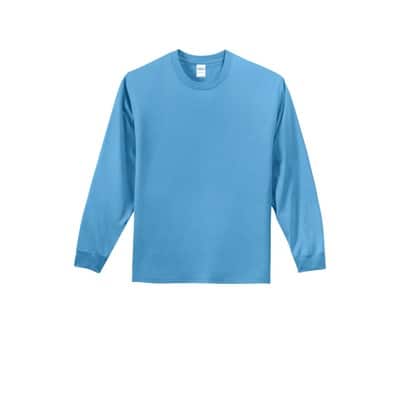 Port & Company® Color Long Sleeve Essential T-Shirt in Aquatic Blue | Medium | Michaels®