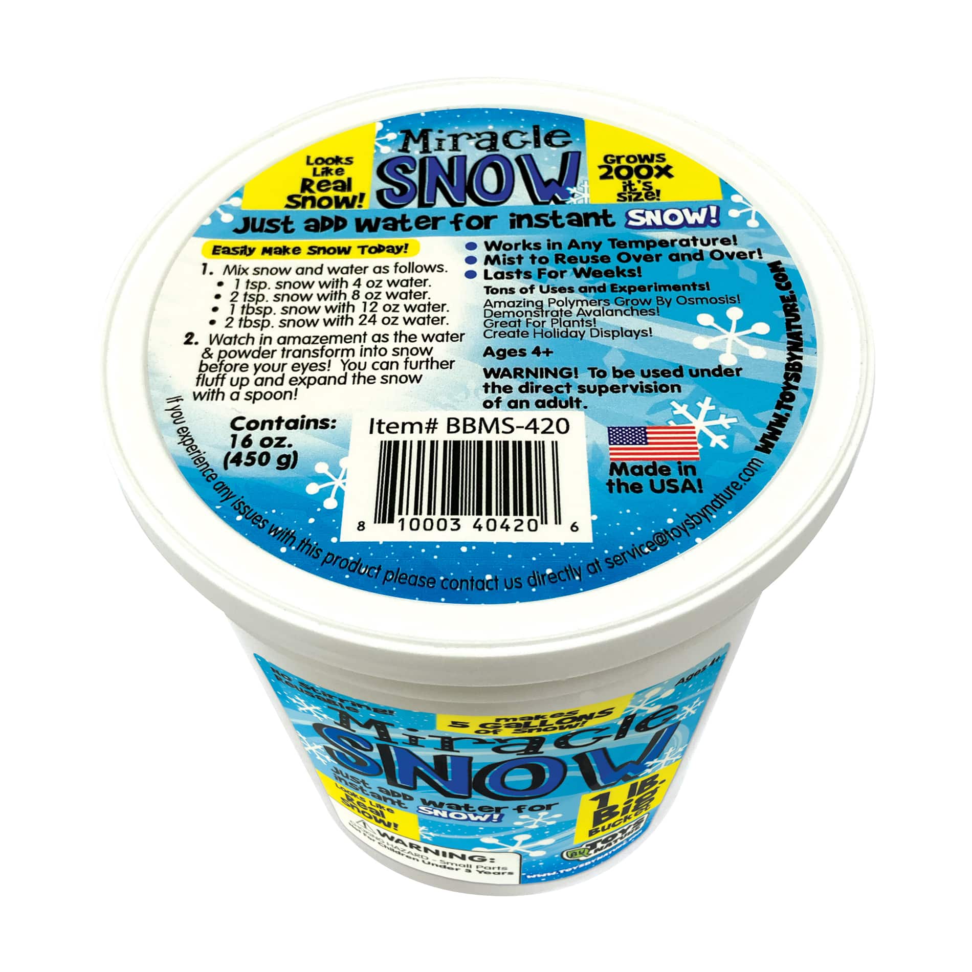 Miracle Snow 1lb Big Bucket