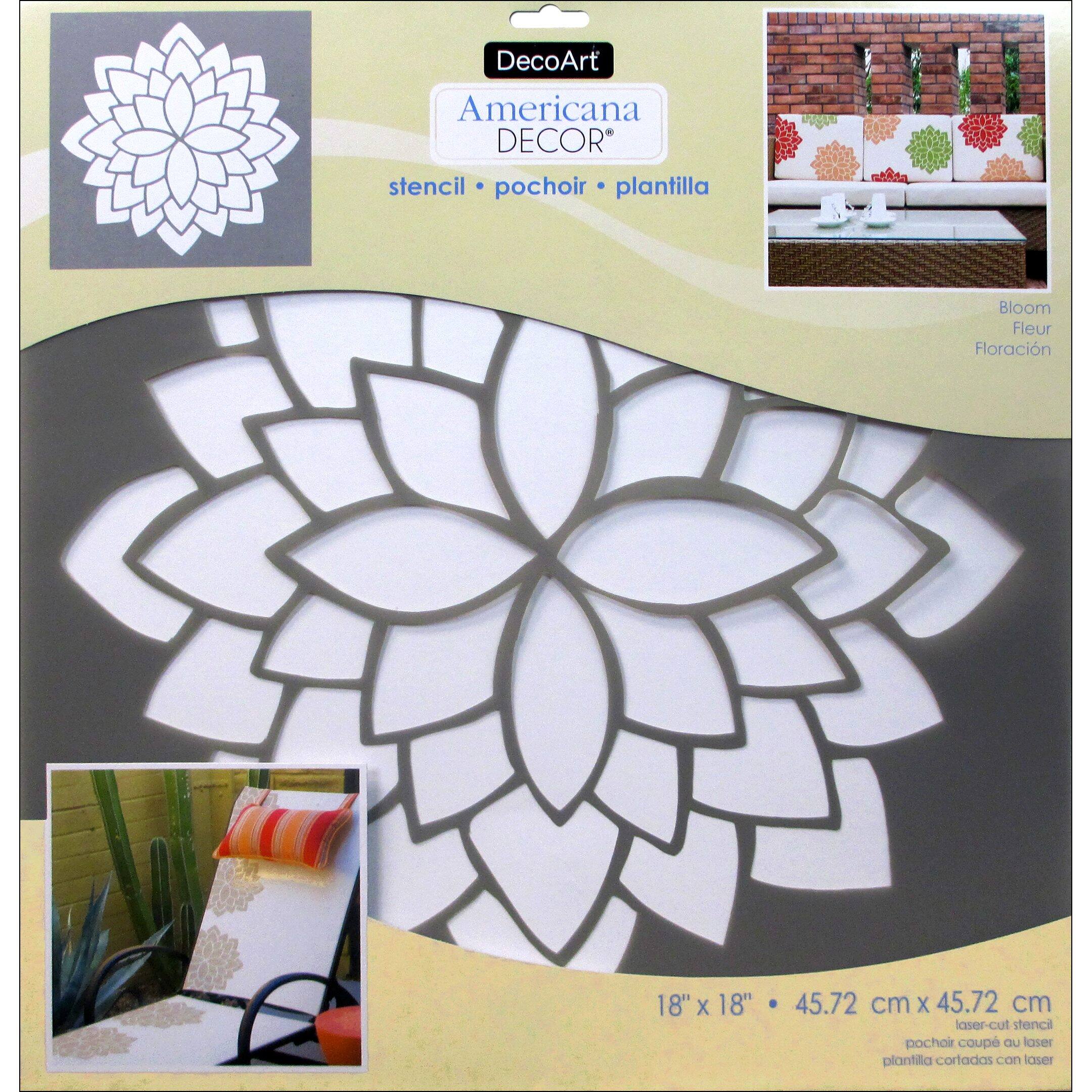 DecoArt Americana Decor Bloom Stencil, 18 x 18 By Deco Art - D615508S - Stencils and Die Cuts Buy the DecoArt Americana Decor Bloom Stencil, 18  sku D615508S