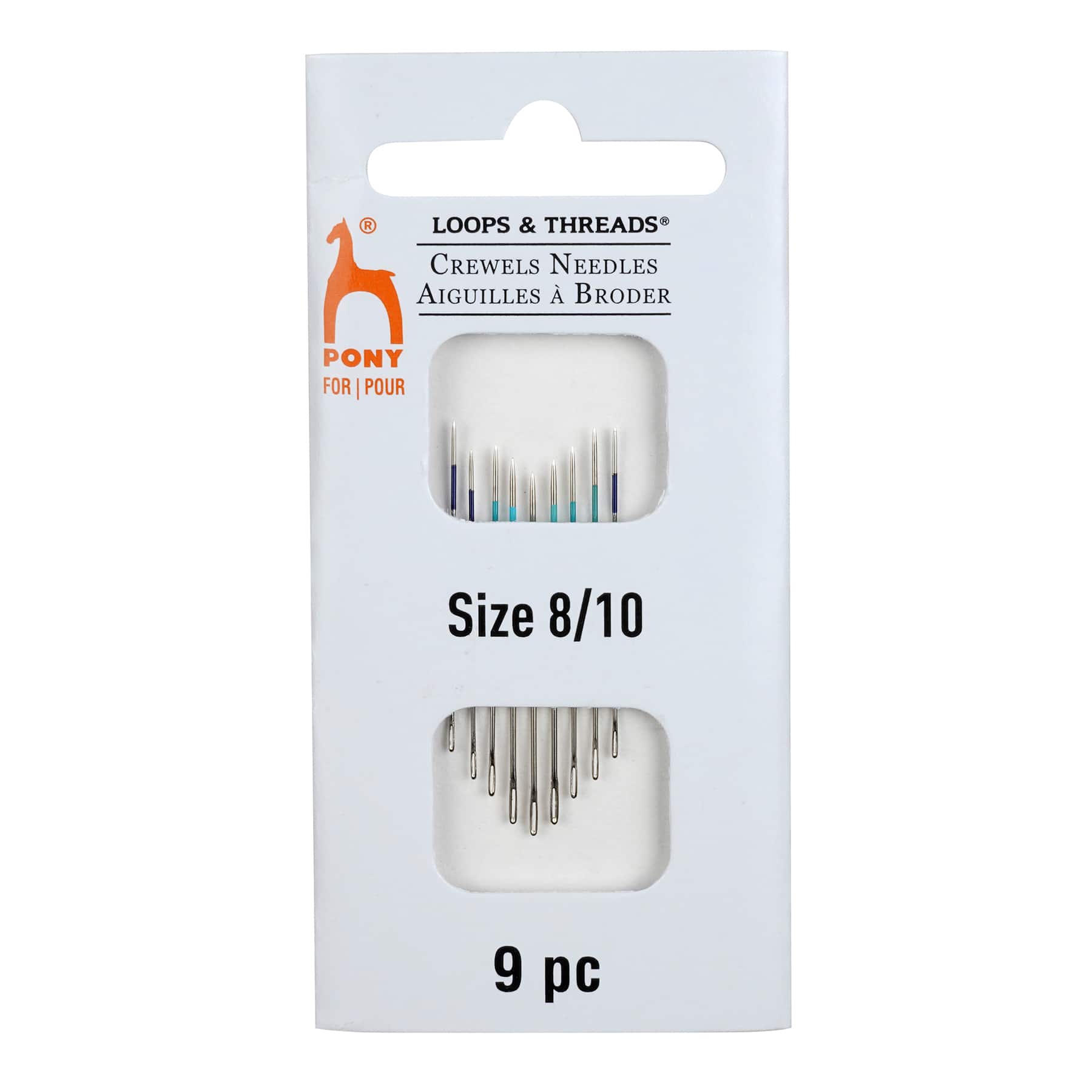 Pony&#xAE; 8/10 Crewels Needles by Loops &#x26; Threads&#xAE;, 9ct.