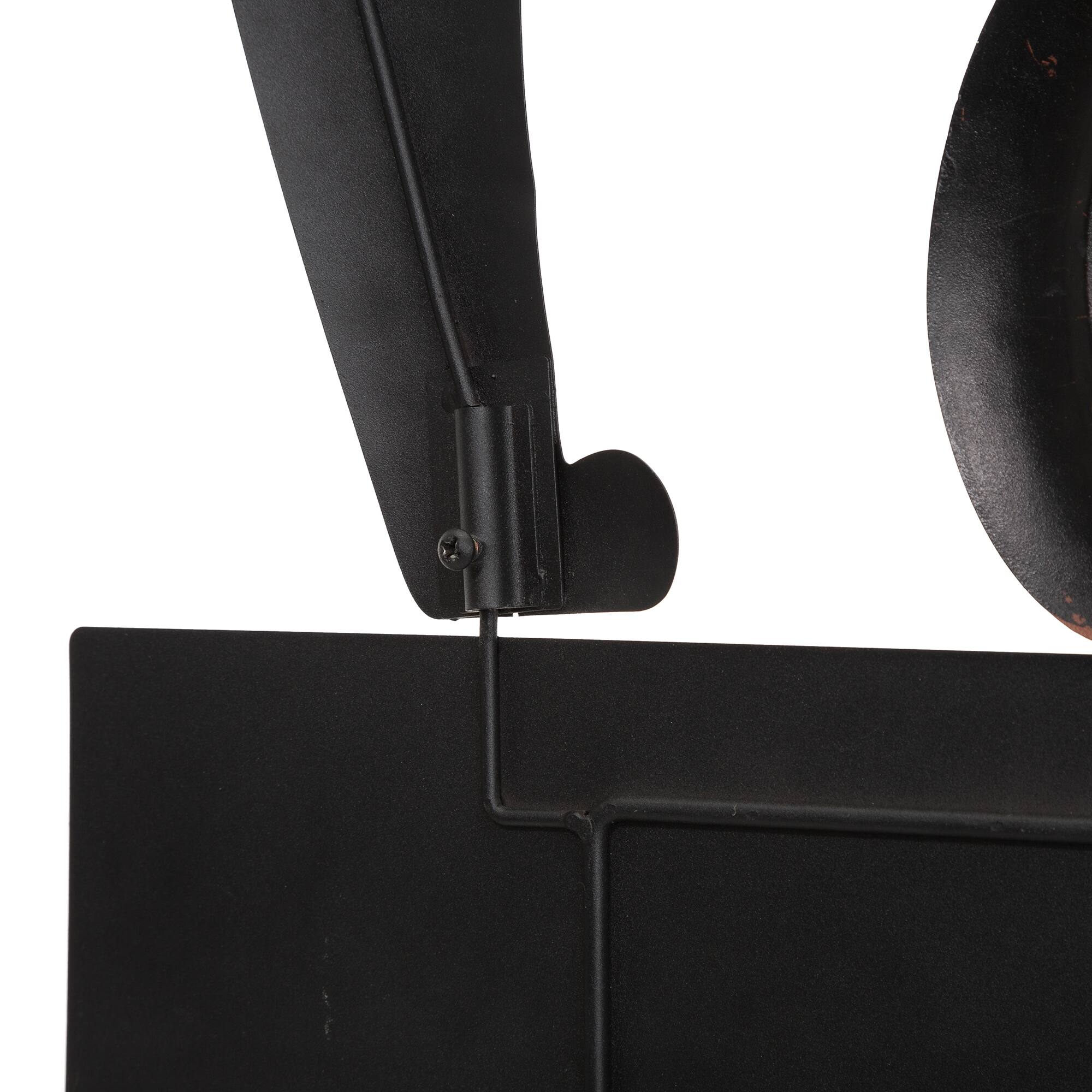 Glitzhome® 32" Lighted Metal Halloween Black Cat Yard Stake