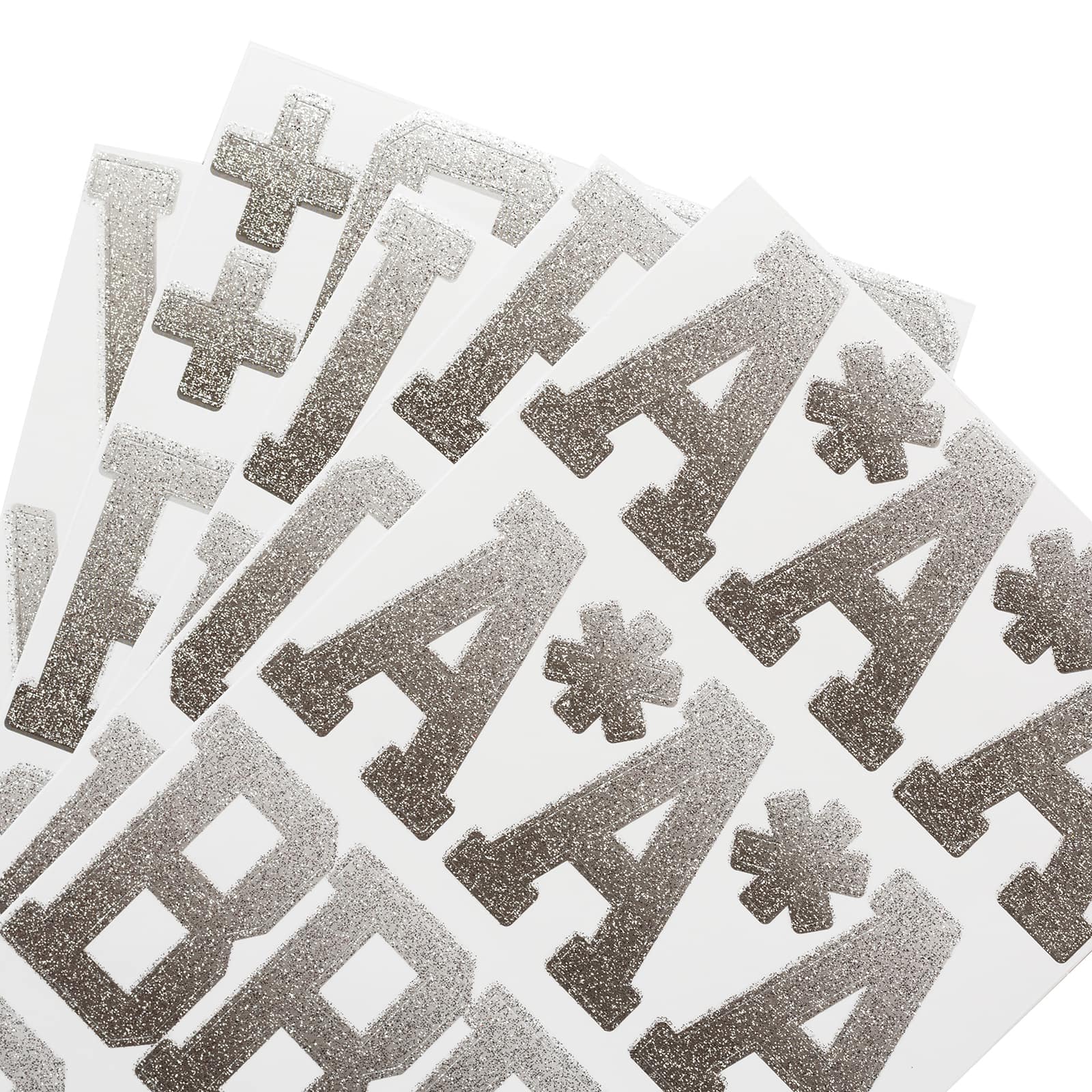 6 Packs: 117 ct. (702 total) Silver Glitter Ombre Alphabet Stickers by Recollections™