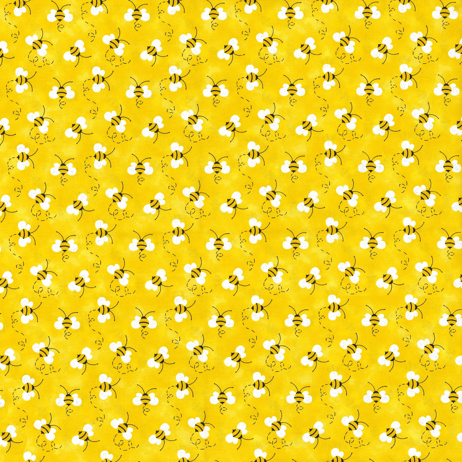 Fabric Traditions Yellow Bumblebee Novelty Cotton Fabric
