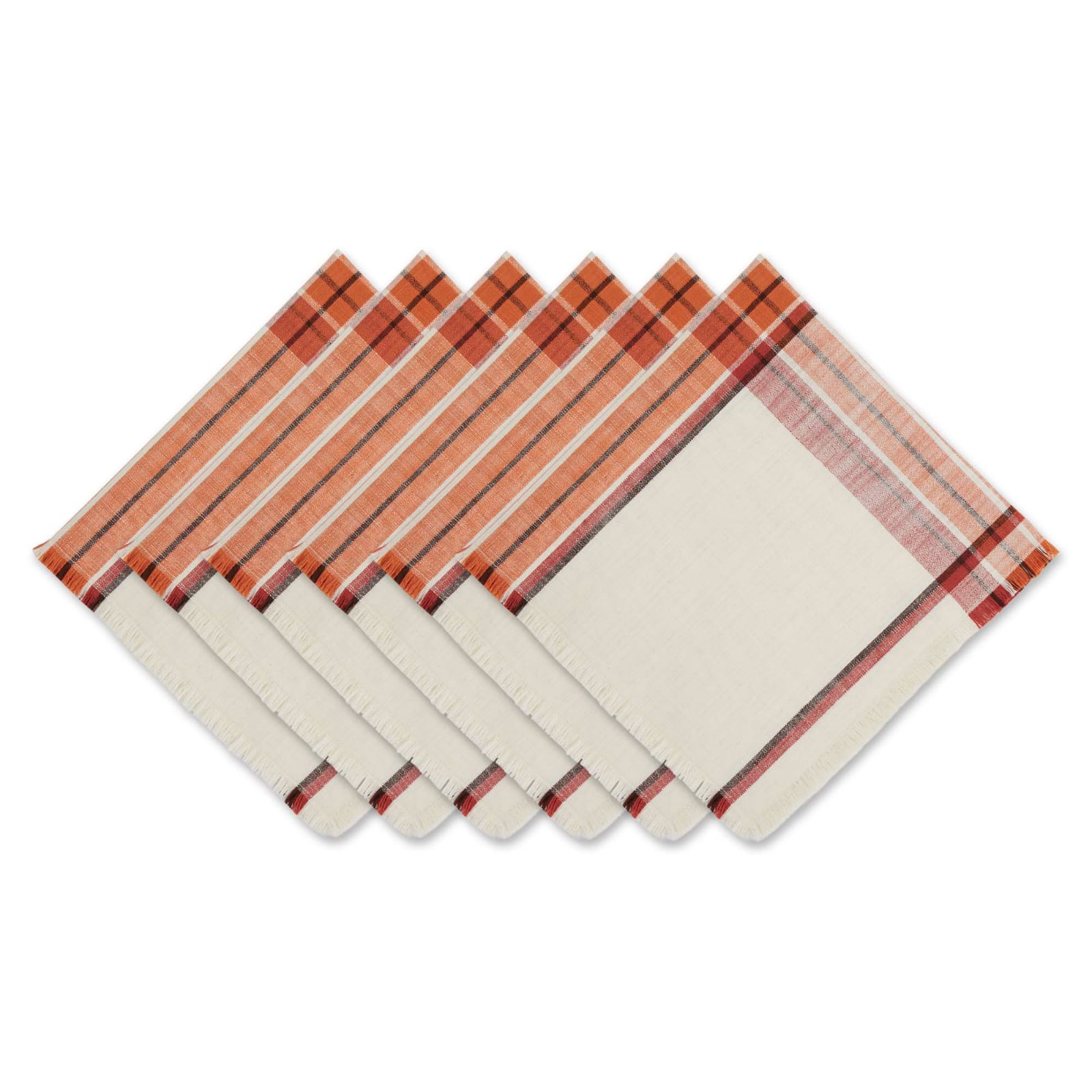 Pumpkin Spice Plaid Border Napkin, 6ct.