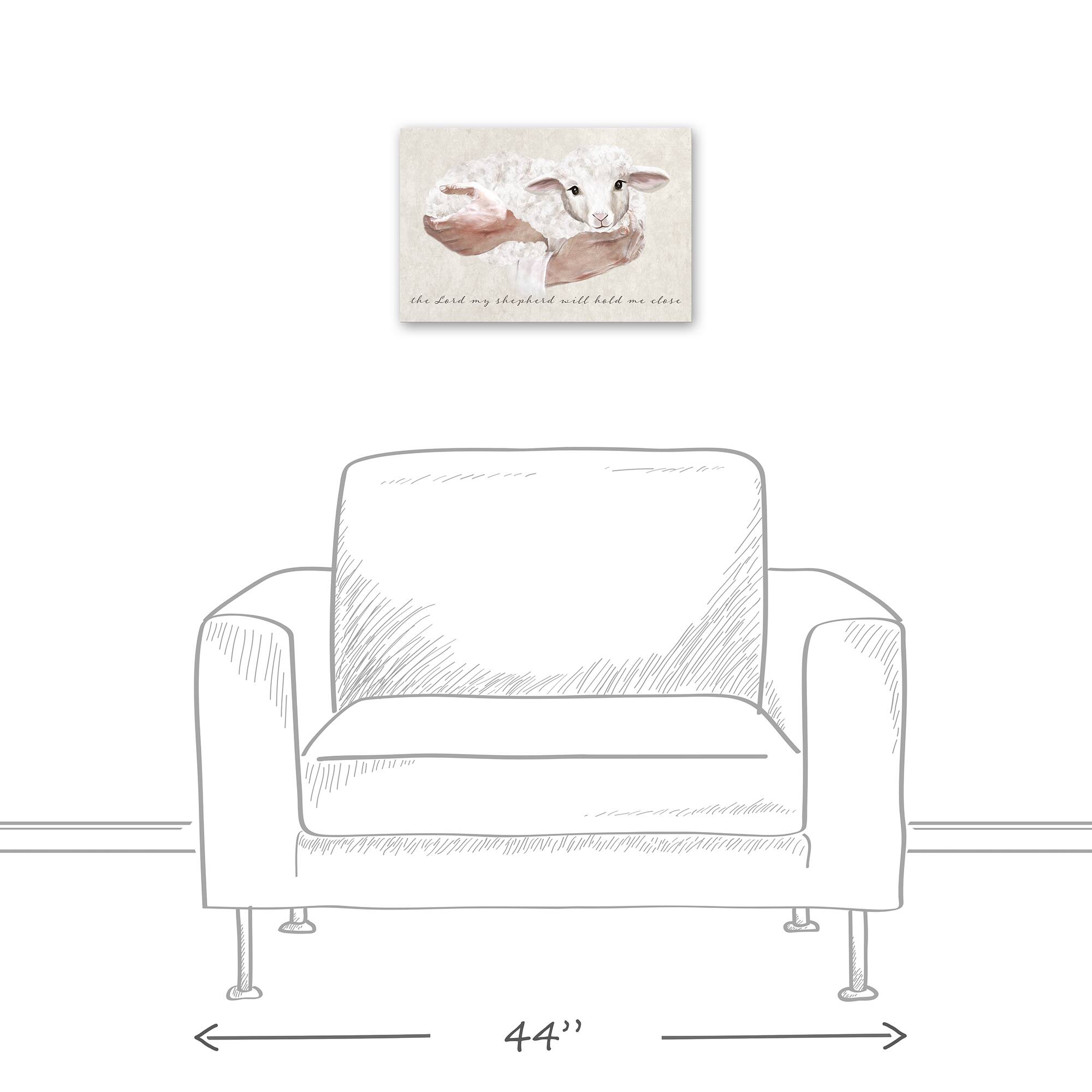 The Lord my Shepherd will Hold me Close Canvas Wall Art