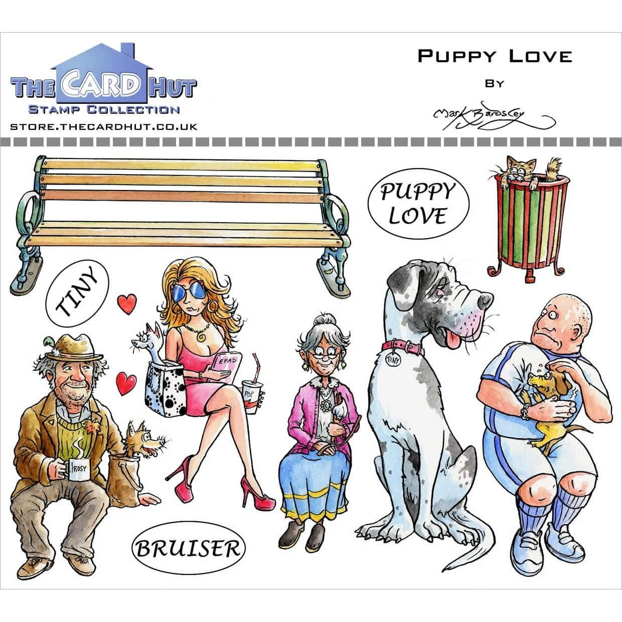 The Card Hut Pets Puppy Love Clear Stamps by Mark Bardsley