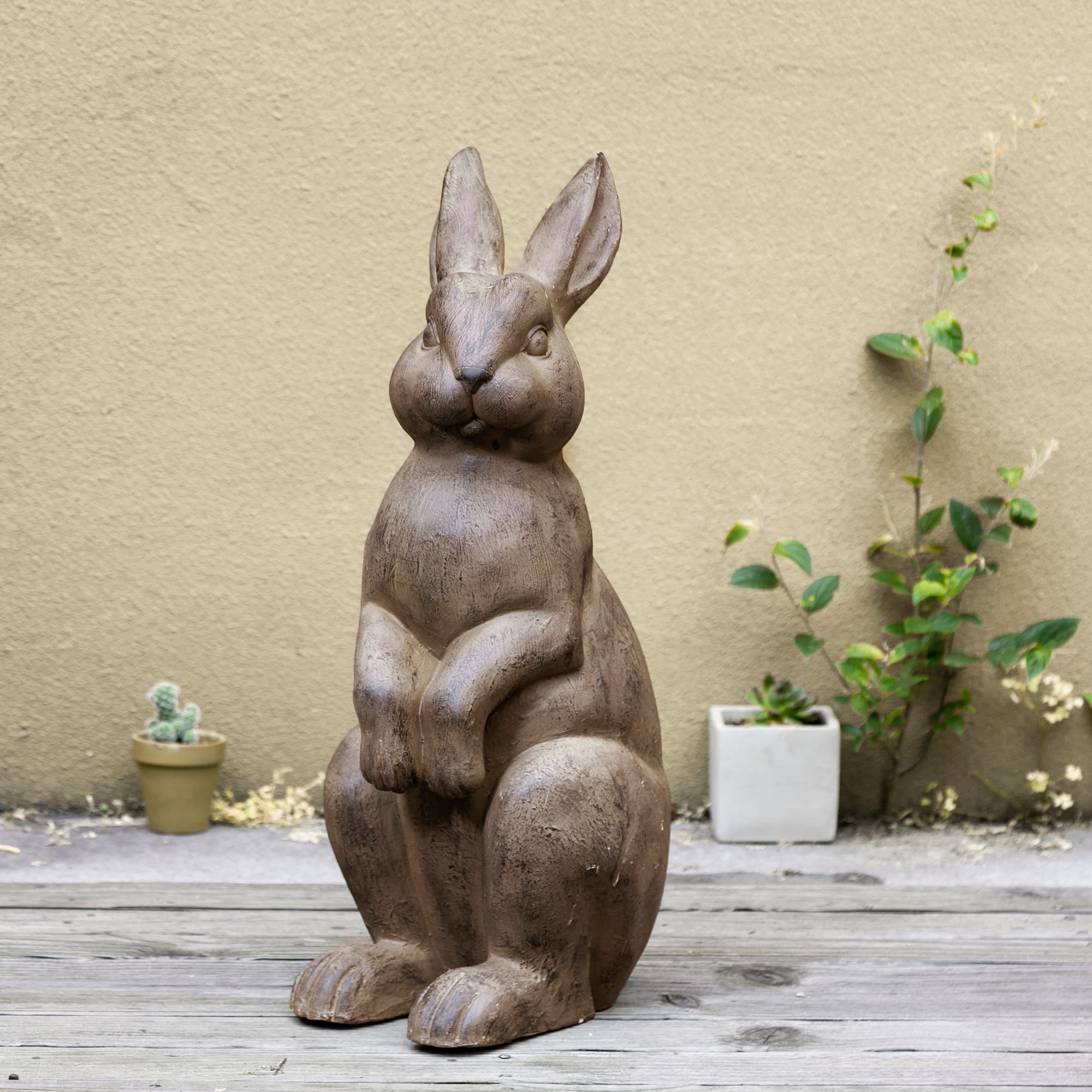 Glitzhome&#xAE; 23&#x22; Standing Rabbit Statue