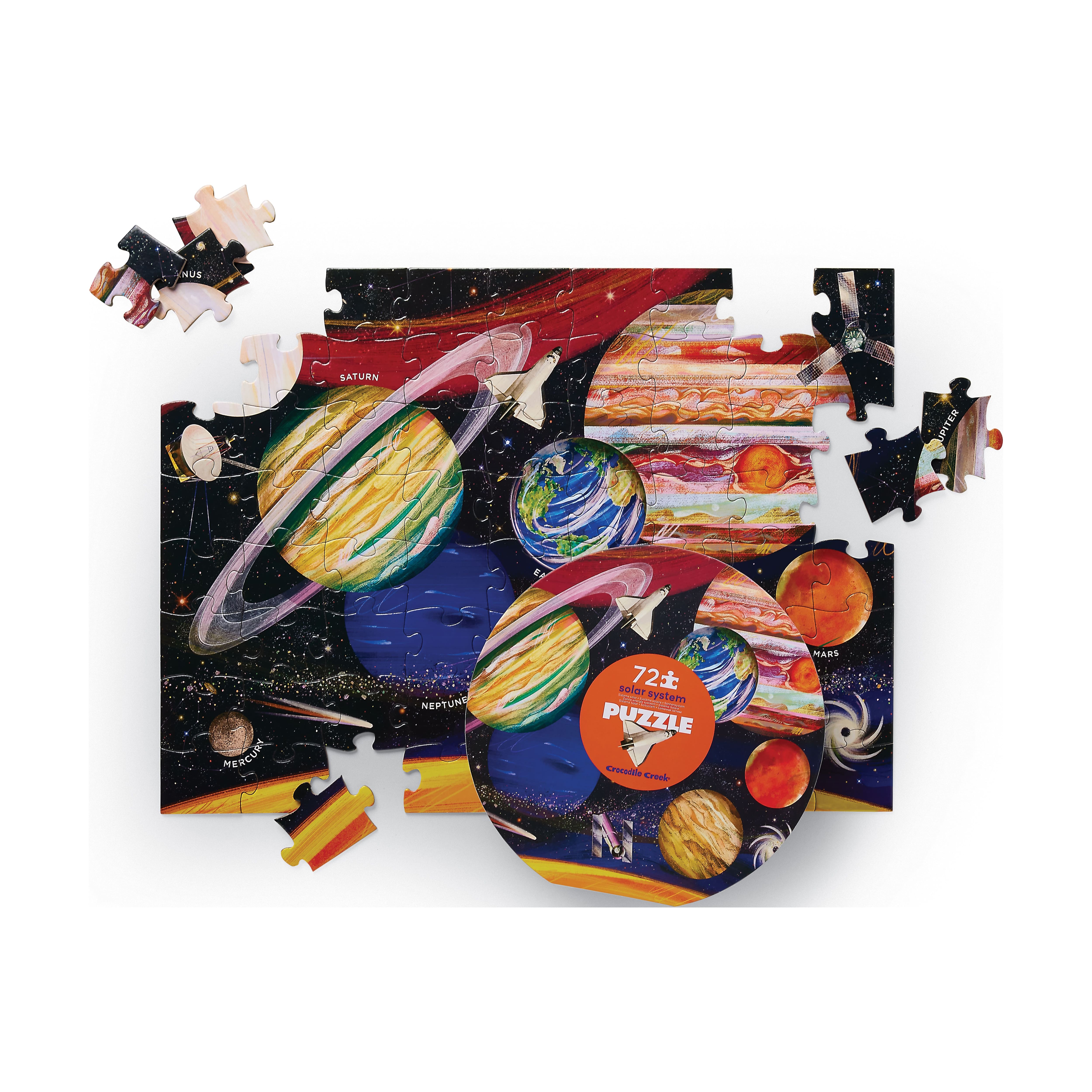 Solar System Round Box Puzzle: 72 Pcs