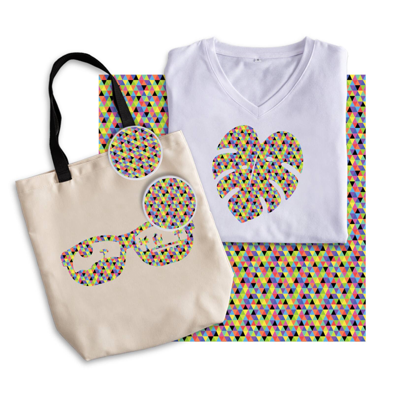 Cricut® Infusible Ink™ Transfer Sheet Patterns, Triangle Brights