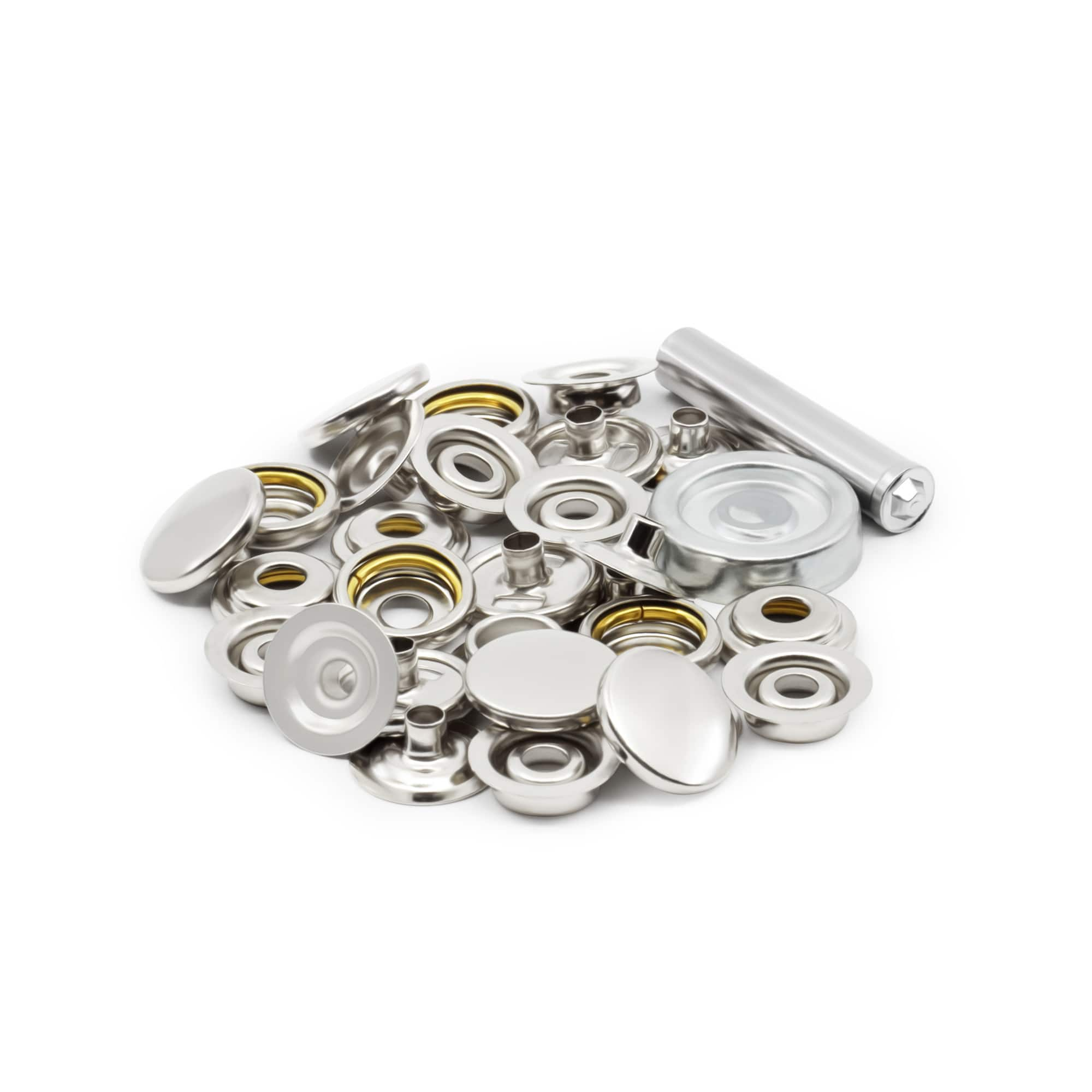 Dritz&#xAE; Nickel-Plated Brass Heavy Duty Snap Kit, 15mm