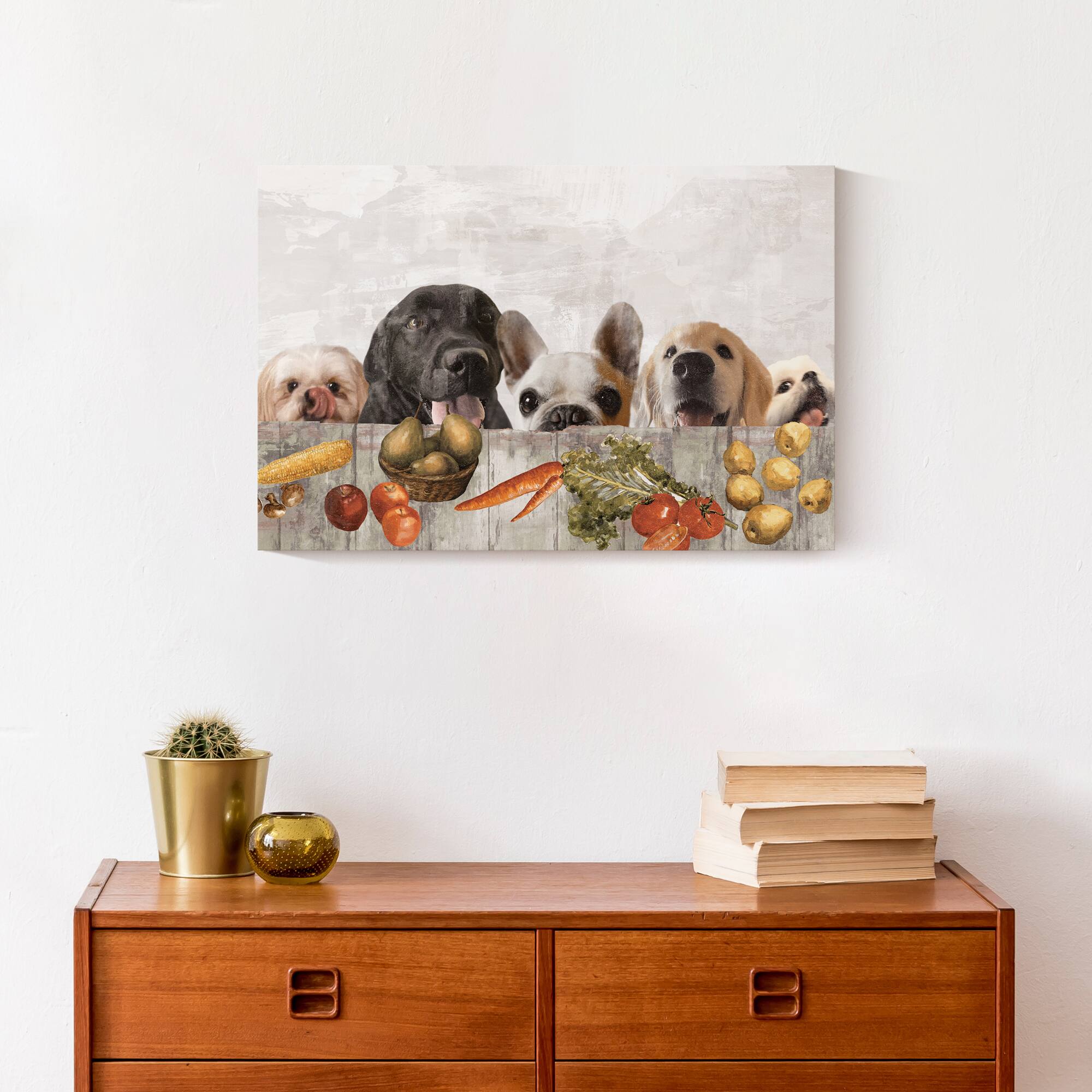 Dog Supper 1 Canvas Wall Art