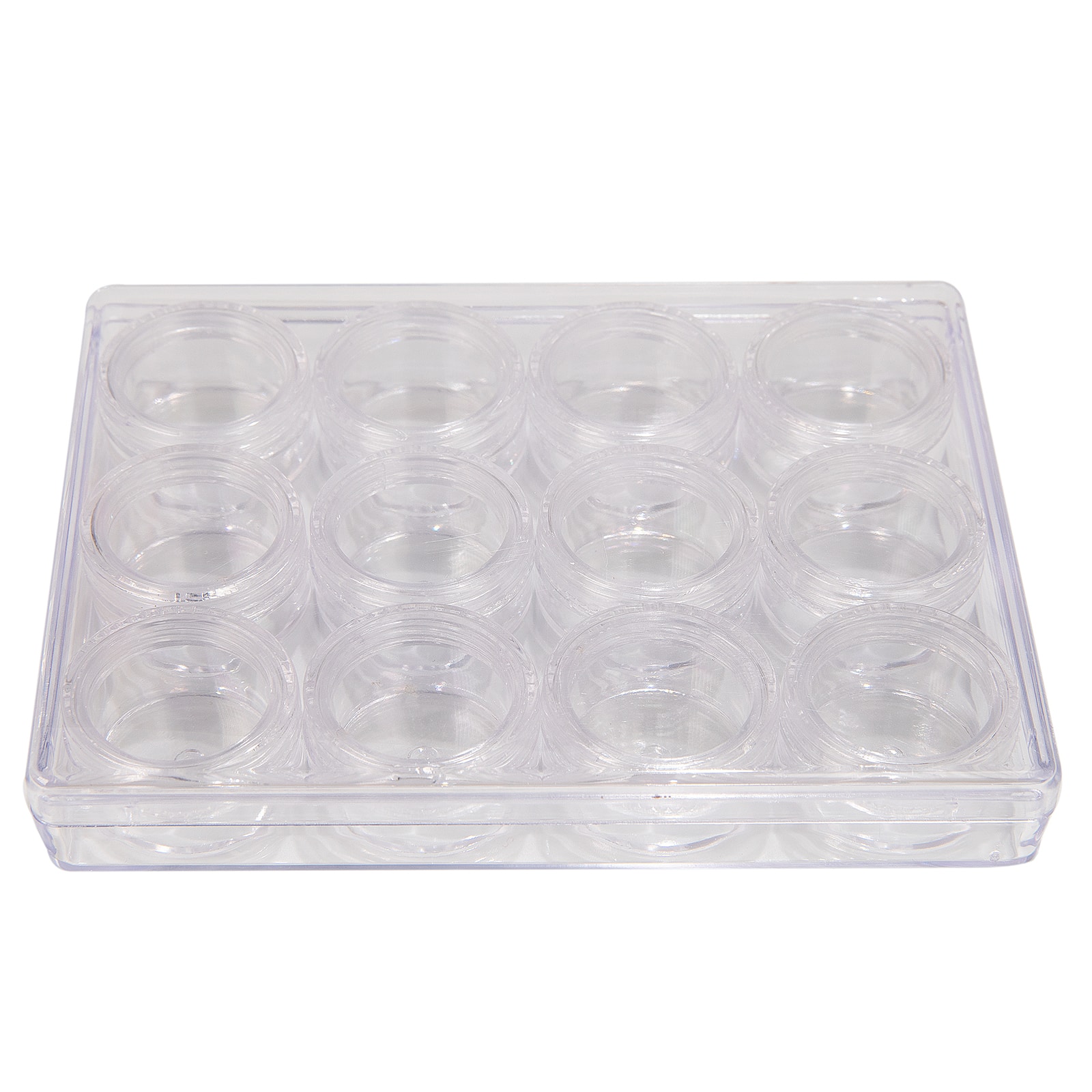 The Beadsmith® 5'' x 4'' x 1'' Clear Storage Box with Jars