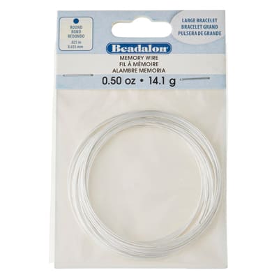 Beadalon® Silver-Plated Memory Wire, Large Bracelet
