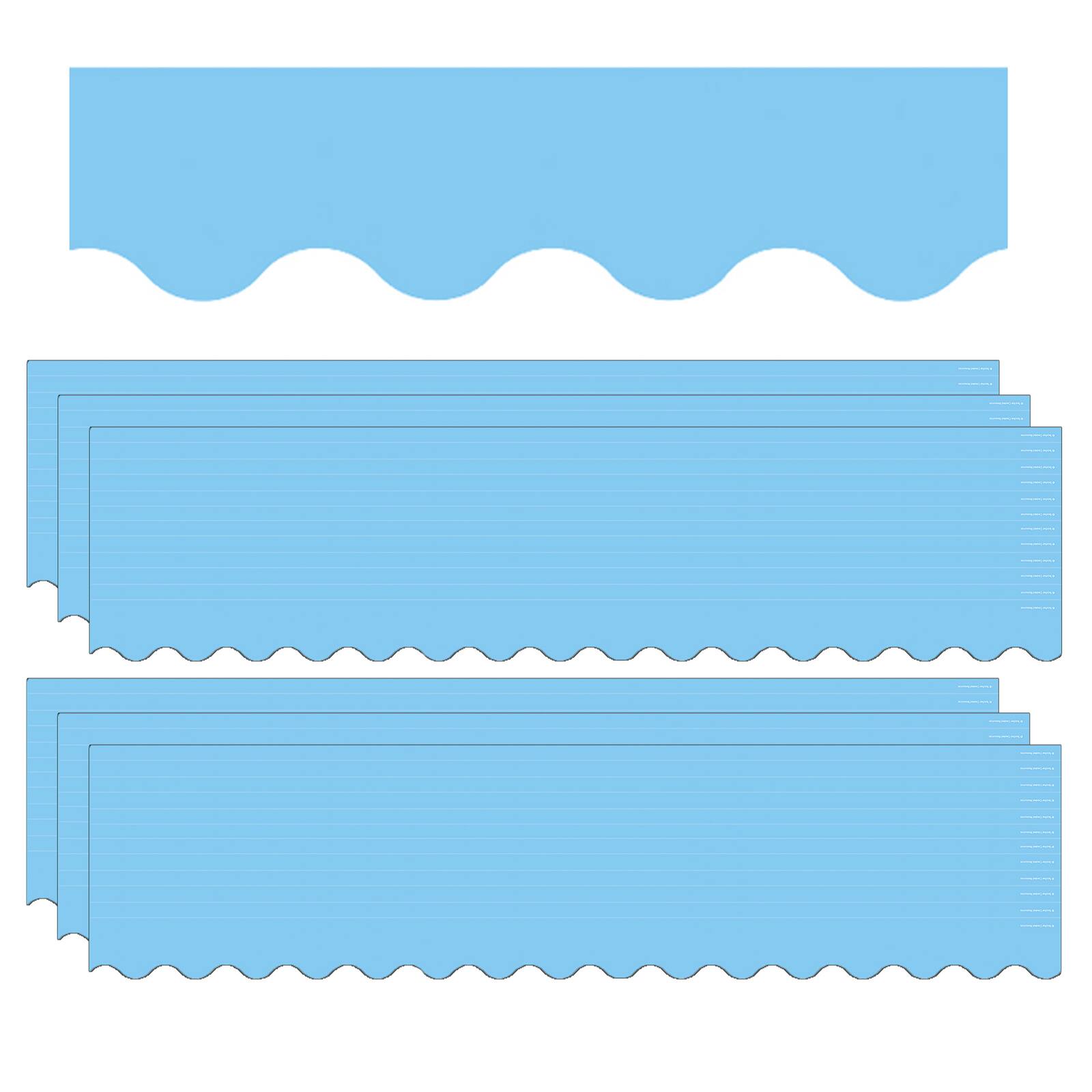 Light Blue Scalloped Border Trim, 210ft.