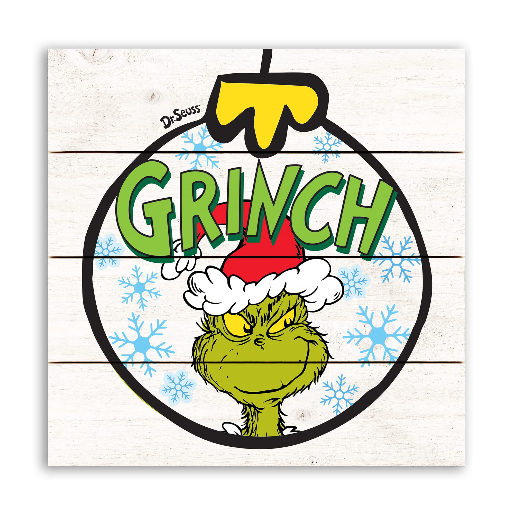 12&#x22; The Grinch Ornament Pallet Wood Wall Art