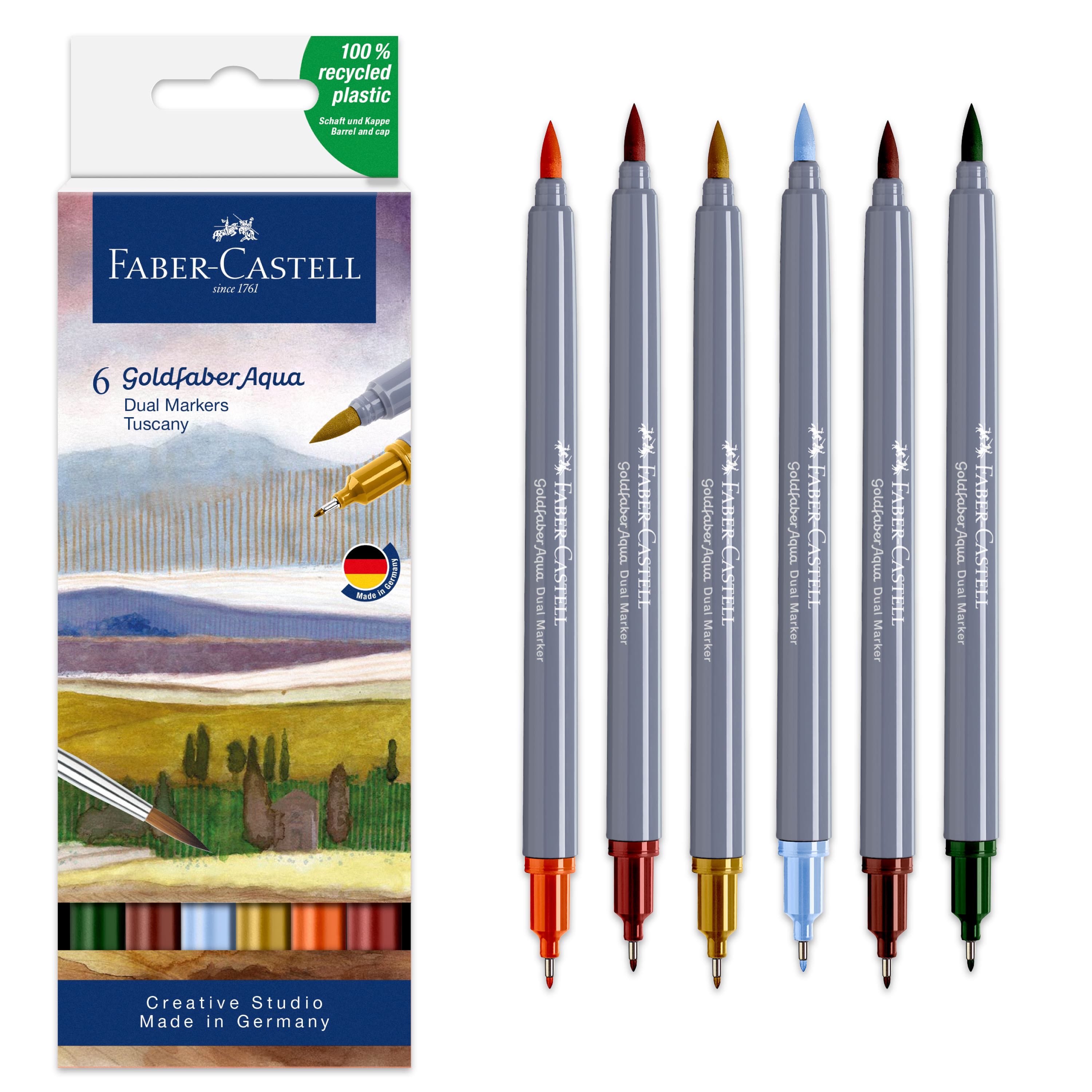 Faber-Castell® Goldfaber Aqua Tuscany Dual-Tip Marker Set | Michaels