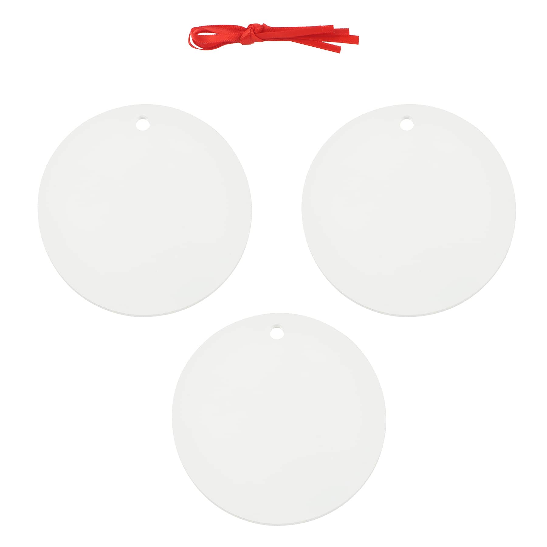 3&#x22; Round Acrylic Sublimation Ornaments, 3ct. by Make Market&#xAE;