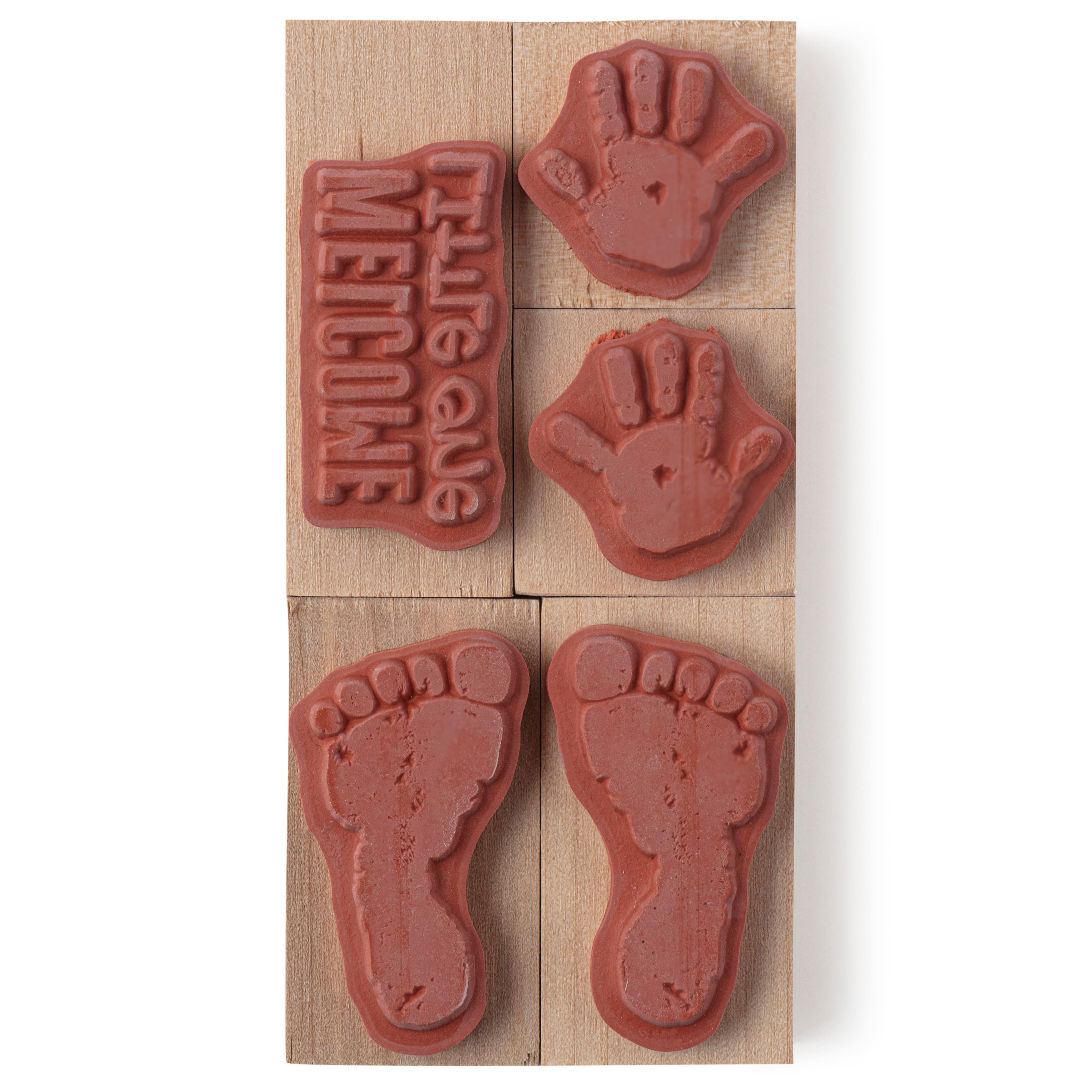 6 Pack: Baby Prints Wood Stamp Set by Recollections™