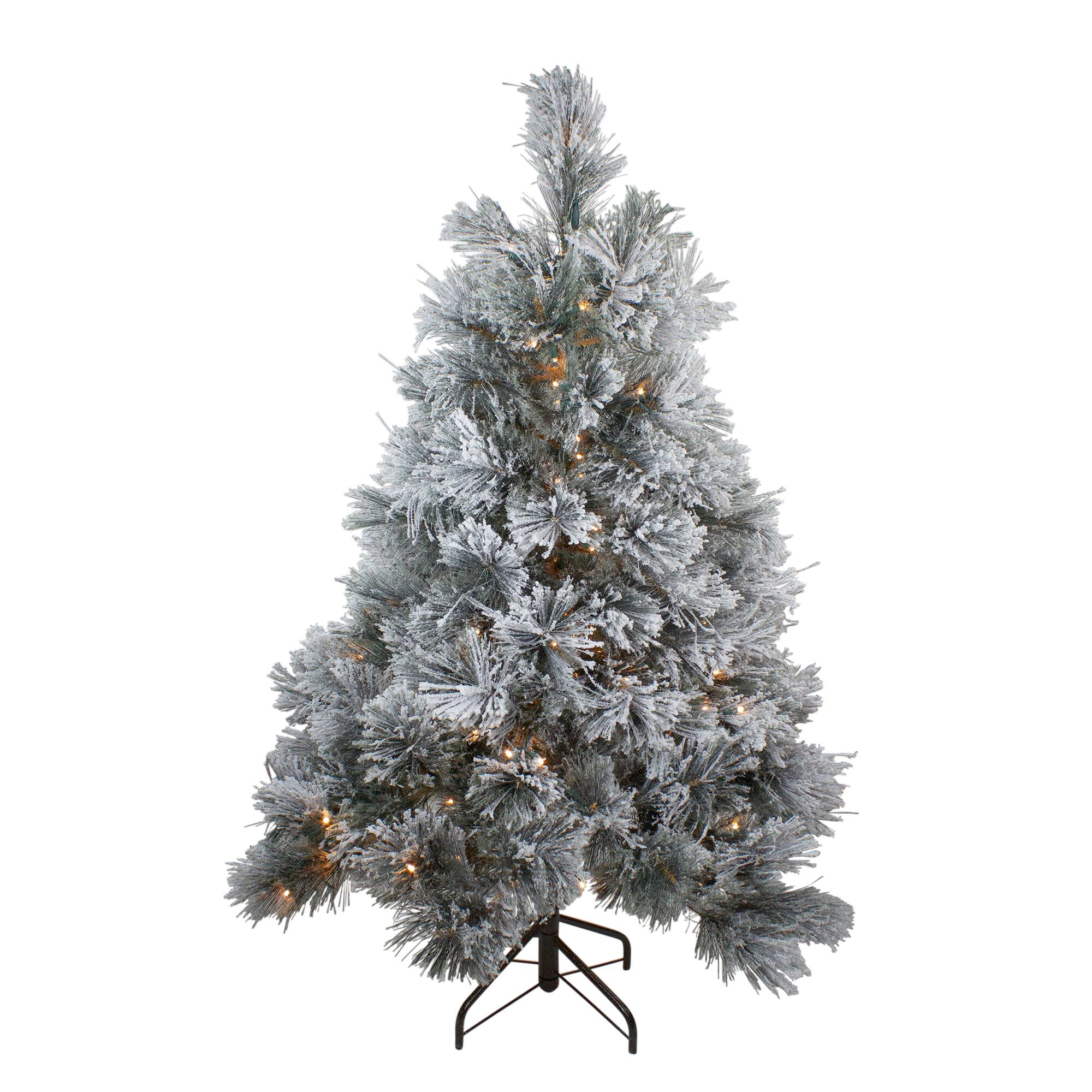 4.5ft. Pre-Lit Black Spruce Artificial Christmas Tree, Clear LED Lights