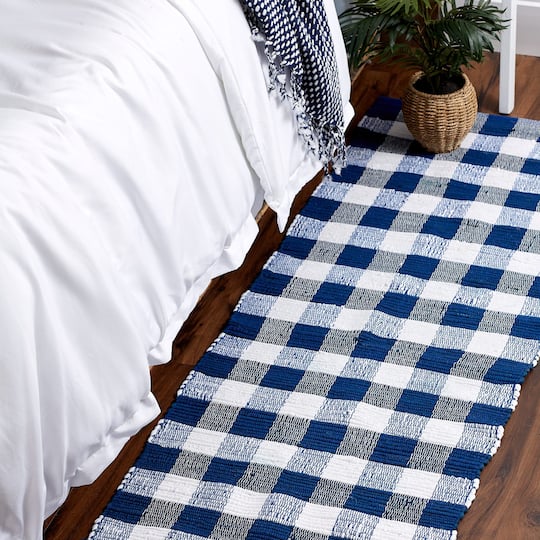 DII® Buffalo Check Rag Rug, 2.25ft. x 6ft. | Rugs & Mats | Michaels