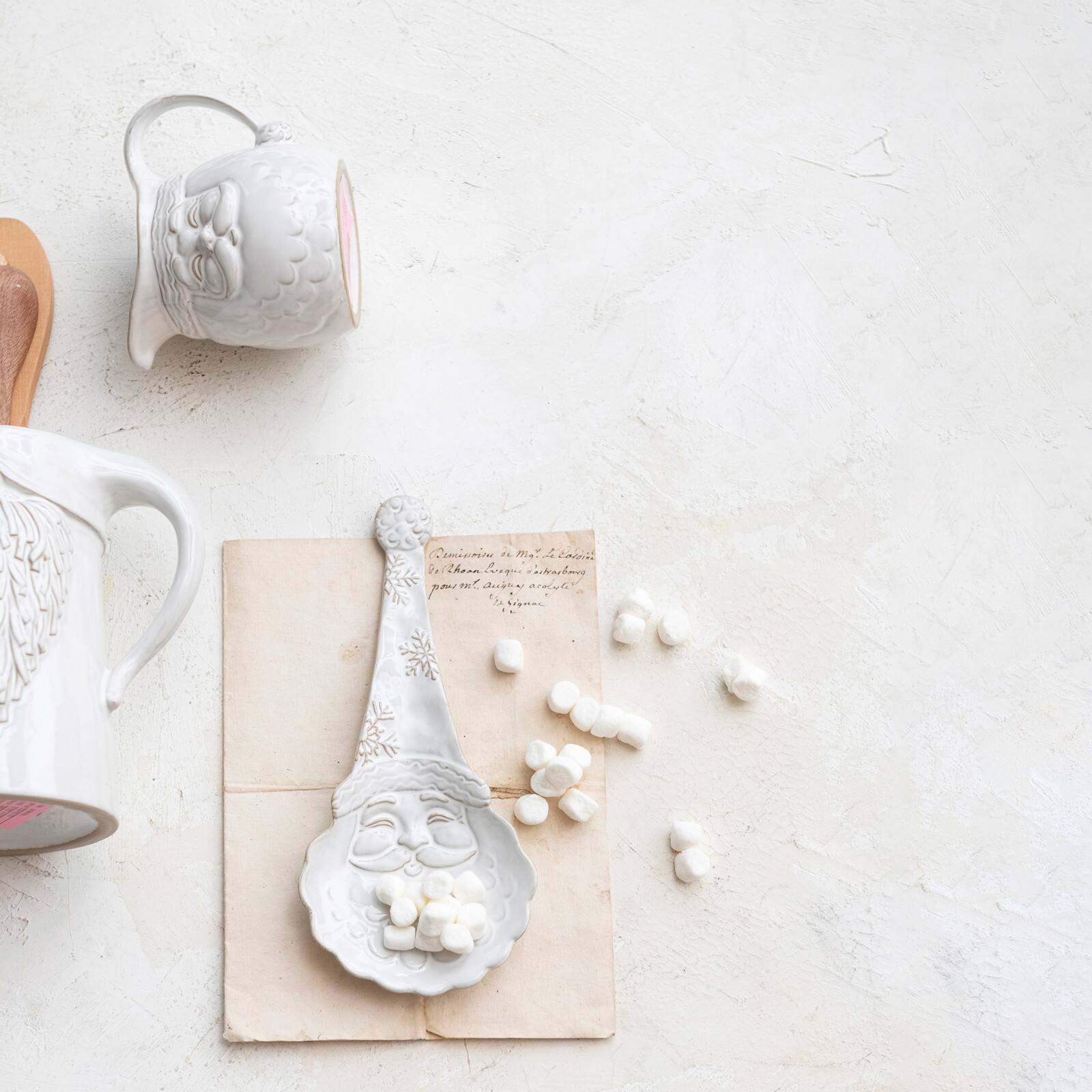 Hello Honey&#xAE; 9&#x22; Stoneware Santa Spoon Rest