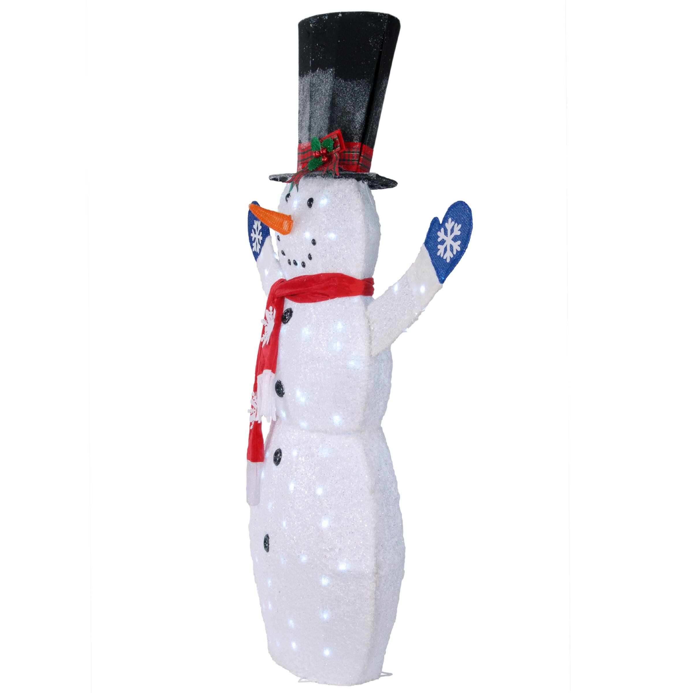 6ft. Snowman Decoration with White LED Lights