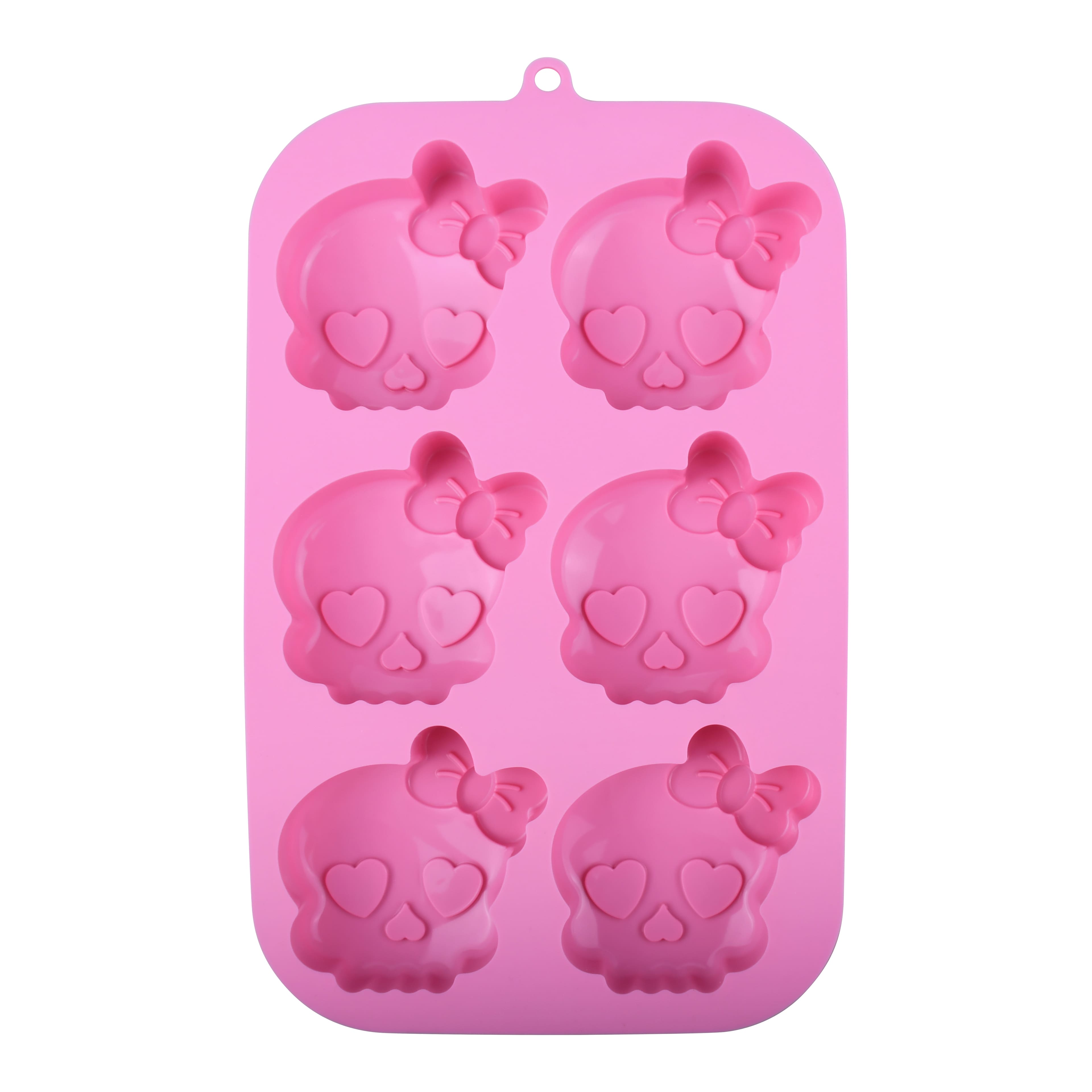 Skull with Bow Silicone Treat Mold by Makery&#x2122;