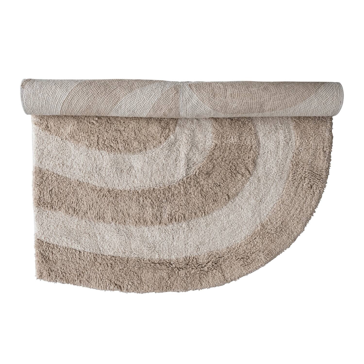 Hello Honey&#xAE; 3ft. x 4.5ft. Tan &#x26; Beige Spiral Cotton Tufted Rug