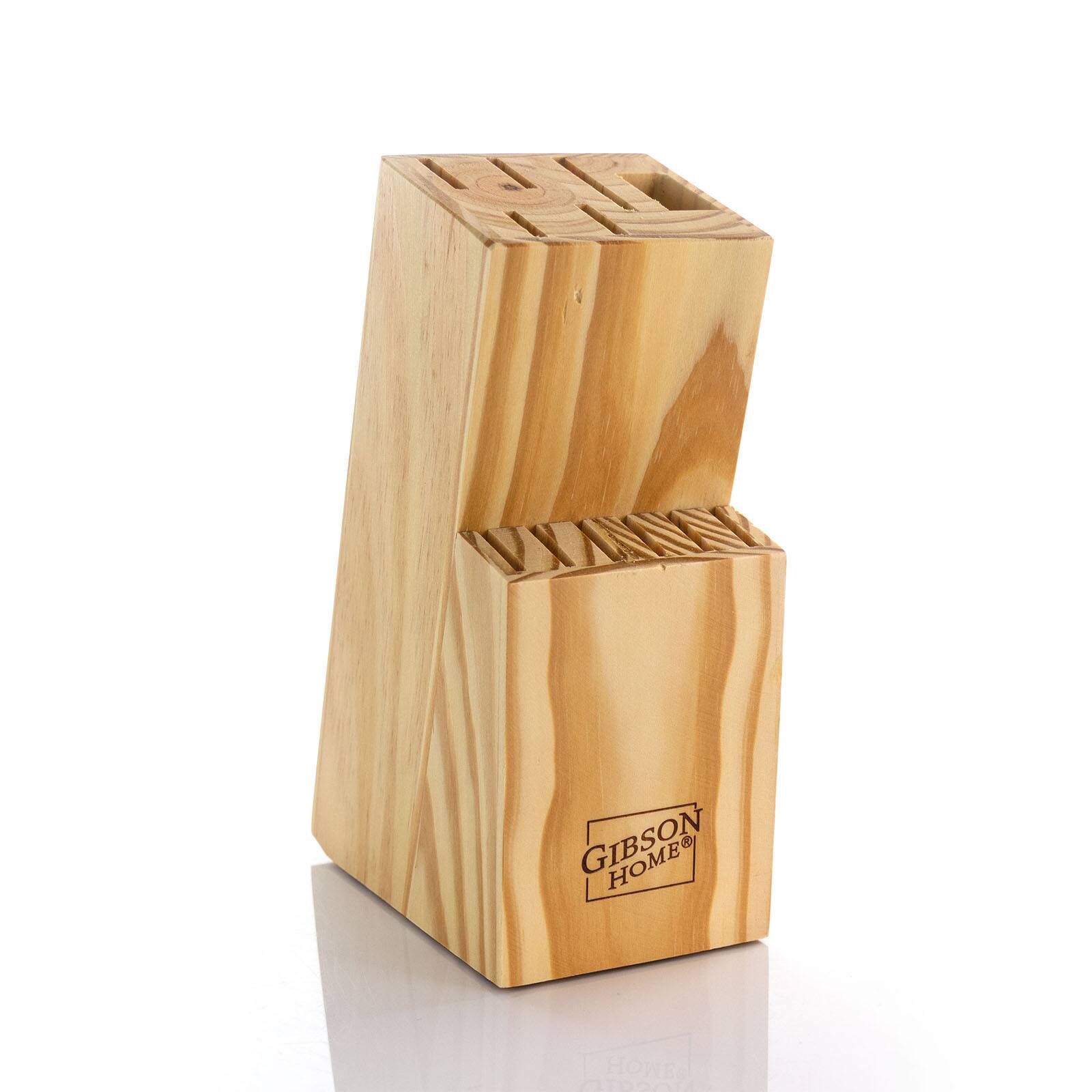 Gibson Home&#xAE; Westover 13-Piece Black Stainless Steel Cutlery Set with Wood Storage Block
