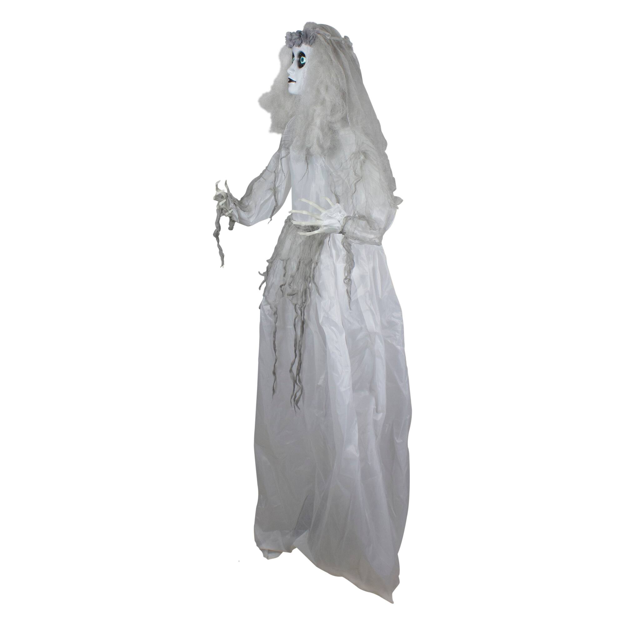 6ft. Lighted & Animated Ghost Bride Halloween Decoration