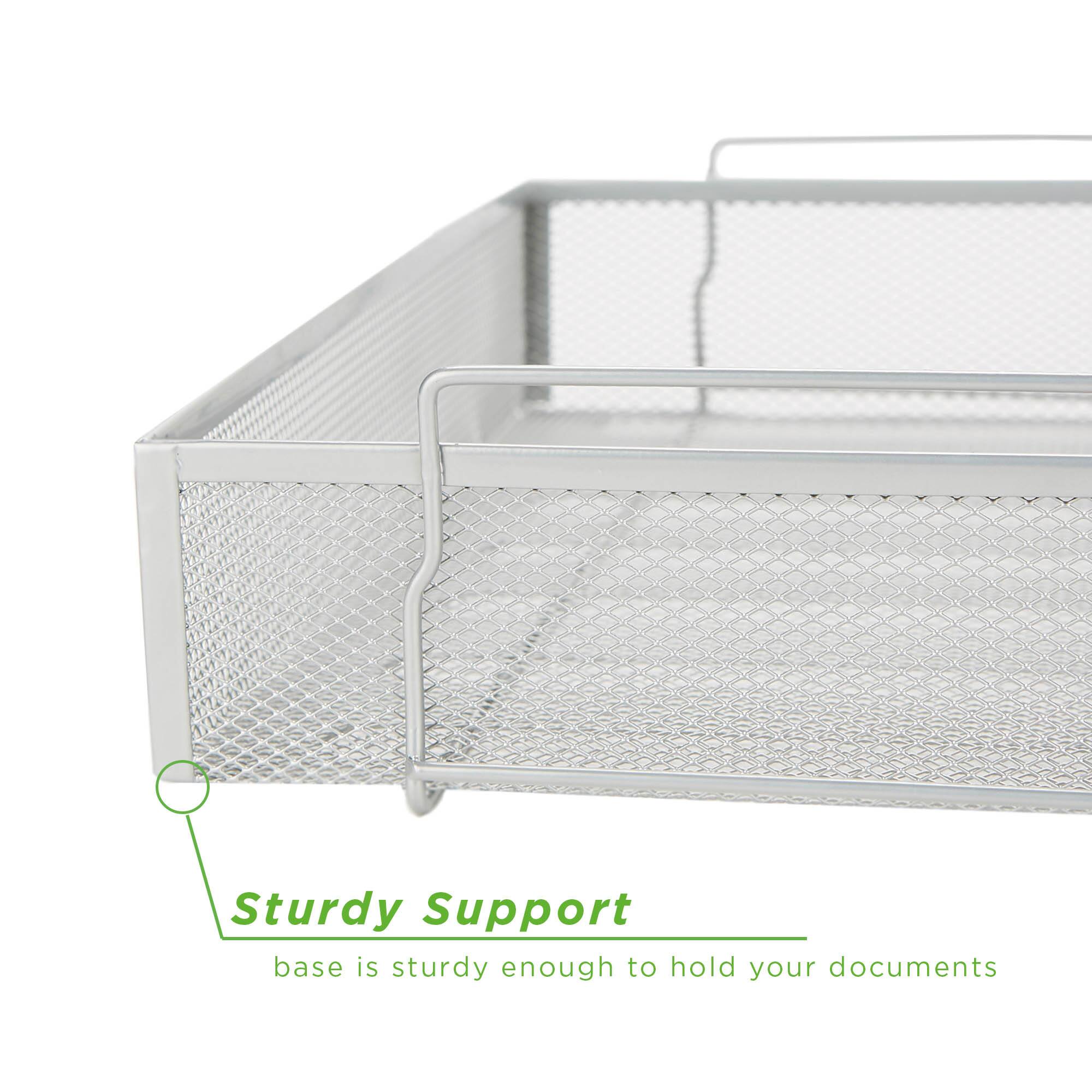 Mind Reader Stackable Metal Mesh Tray &#x26; Desk Document Organizer Set