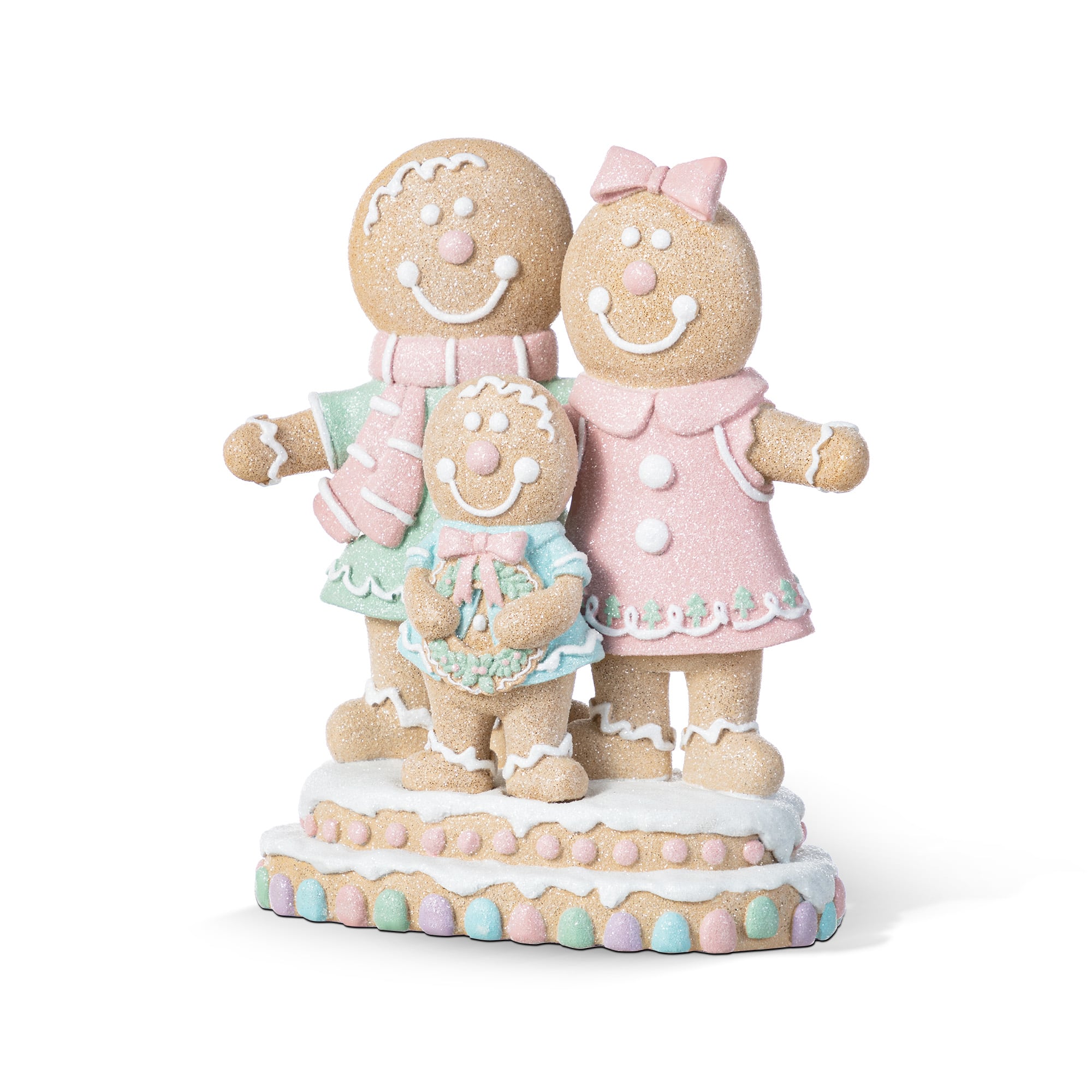 Glitzhome&#xAE; 10.25&#x22; Resin Christmas Gingerbread Man Family Table Decor