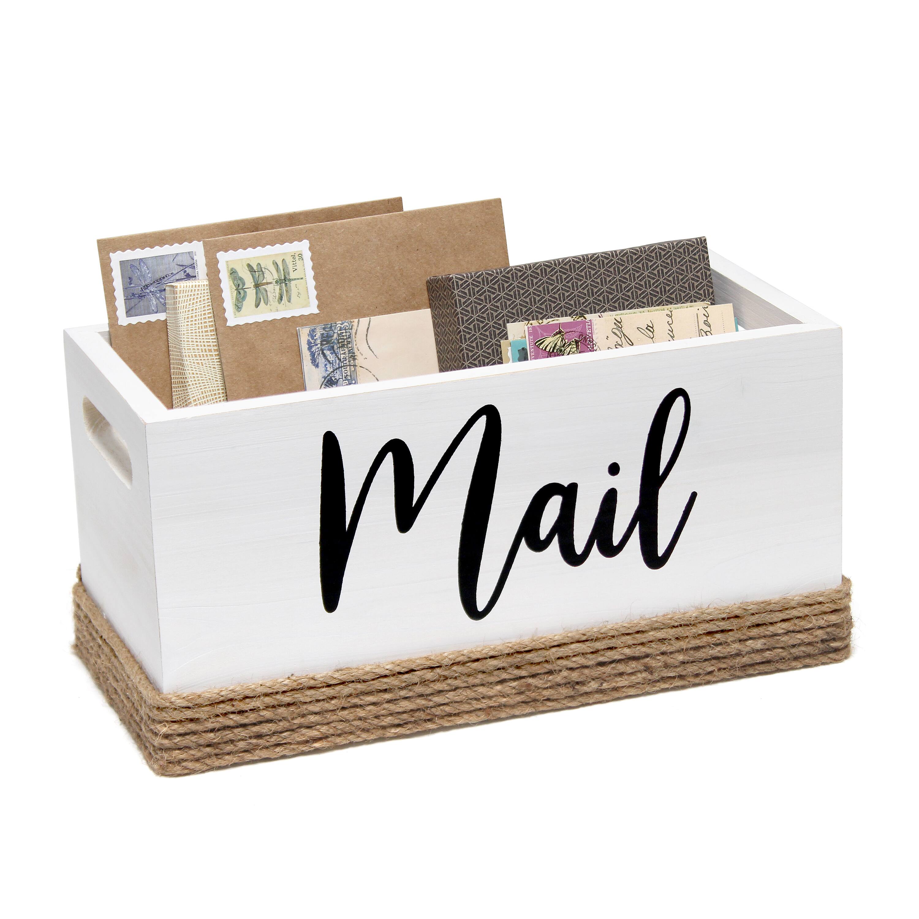 Elegant Designs Mail Script Mail Holder with Handles