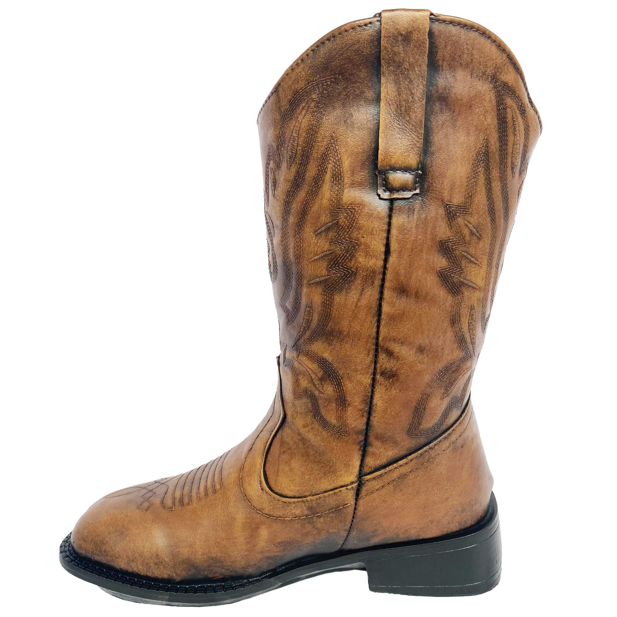Santa&#x27;s Workshop 12.5&#x22; Cold Cast Brown Cowboy Boot Planter